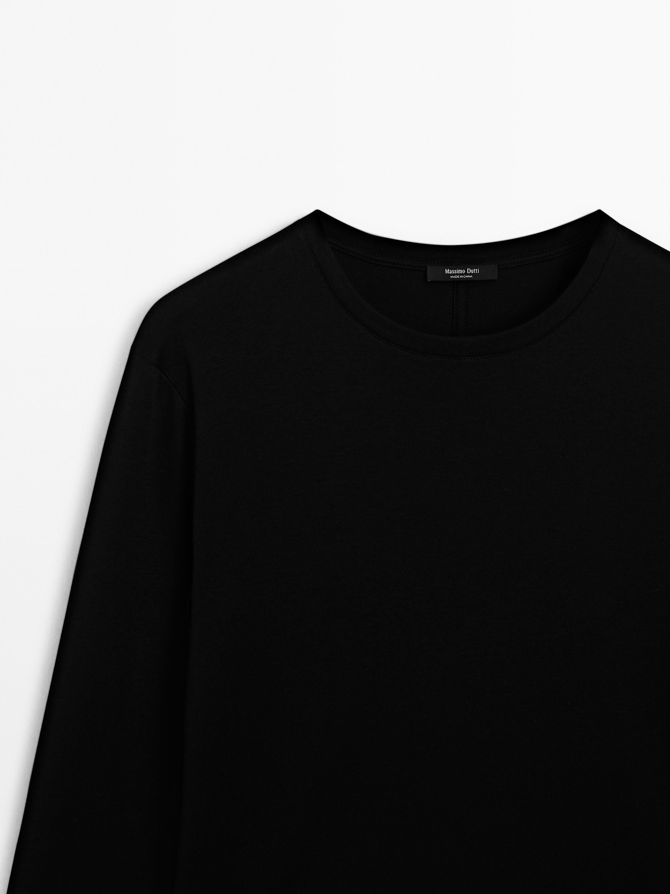Long sleeve T-shirt with seam detail