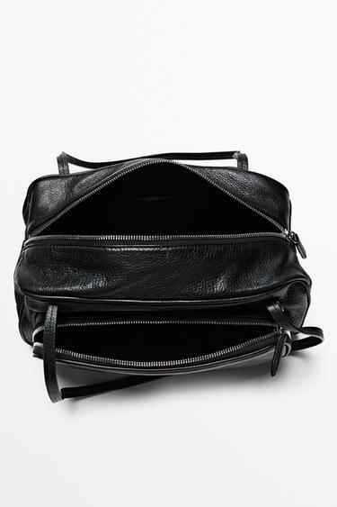 Medium Nappa leather bowling bag — BLACK 7