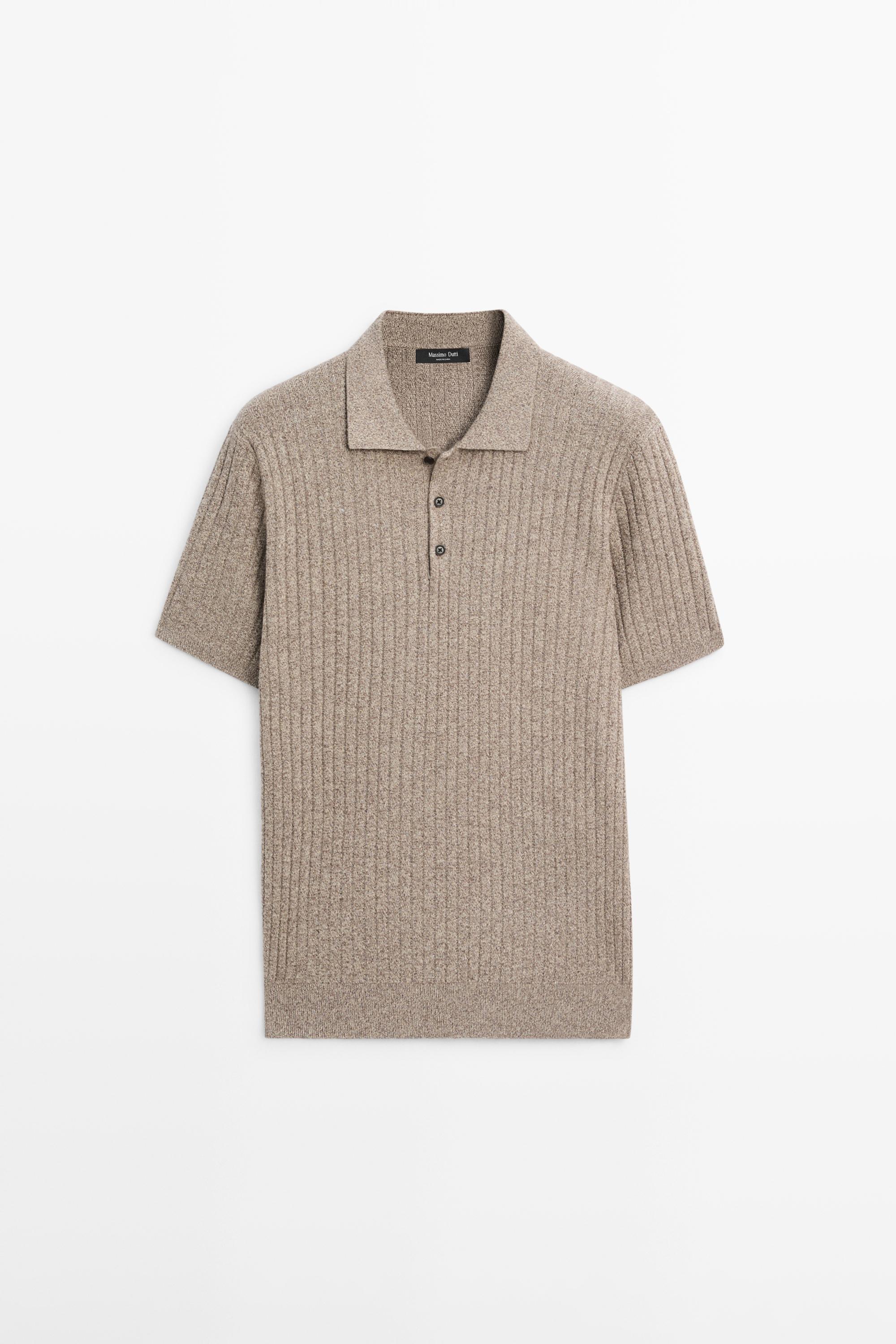 Pull maille col polo coton