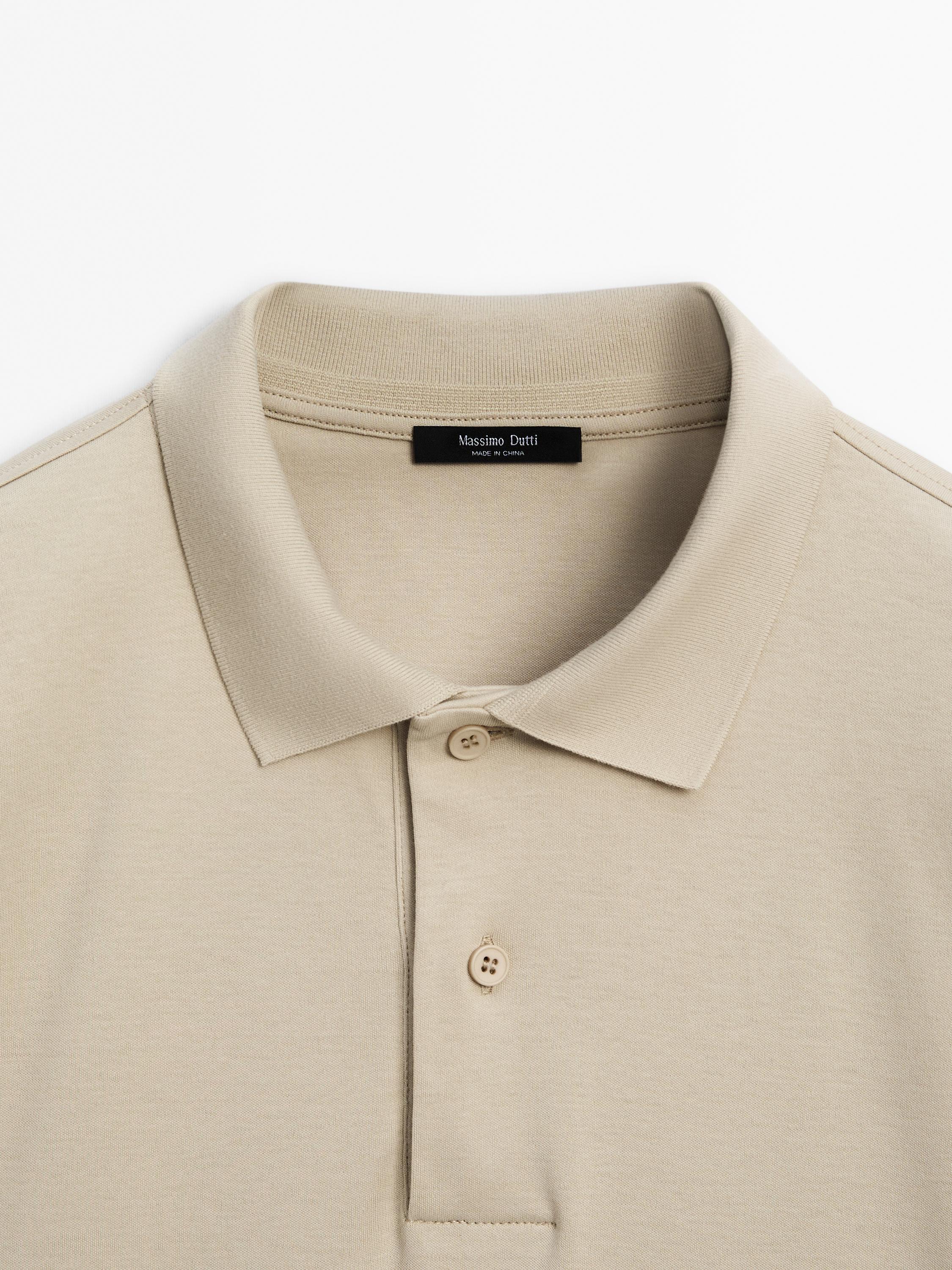 Short sleeve cotton polo shirt