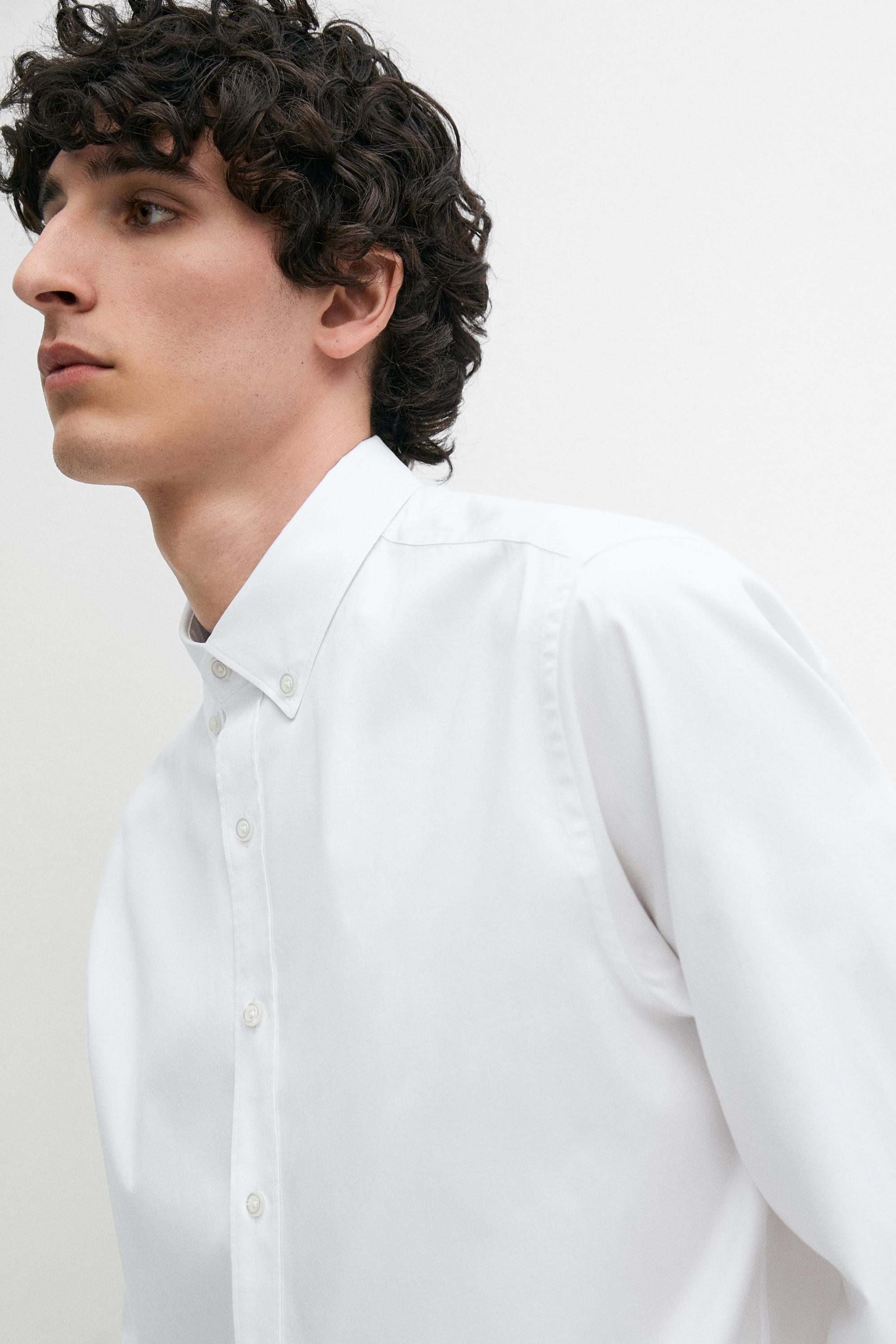 Regular fit Oxford shirt — WHITE