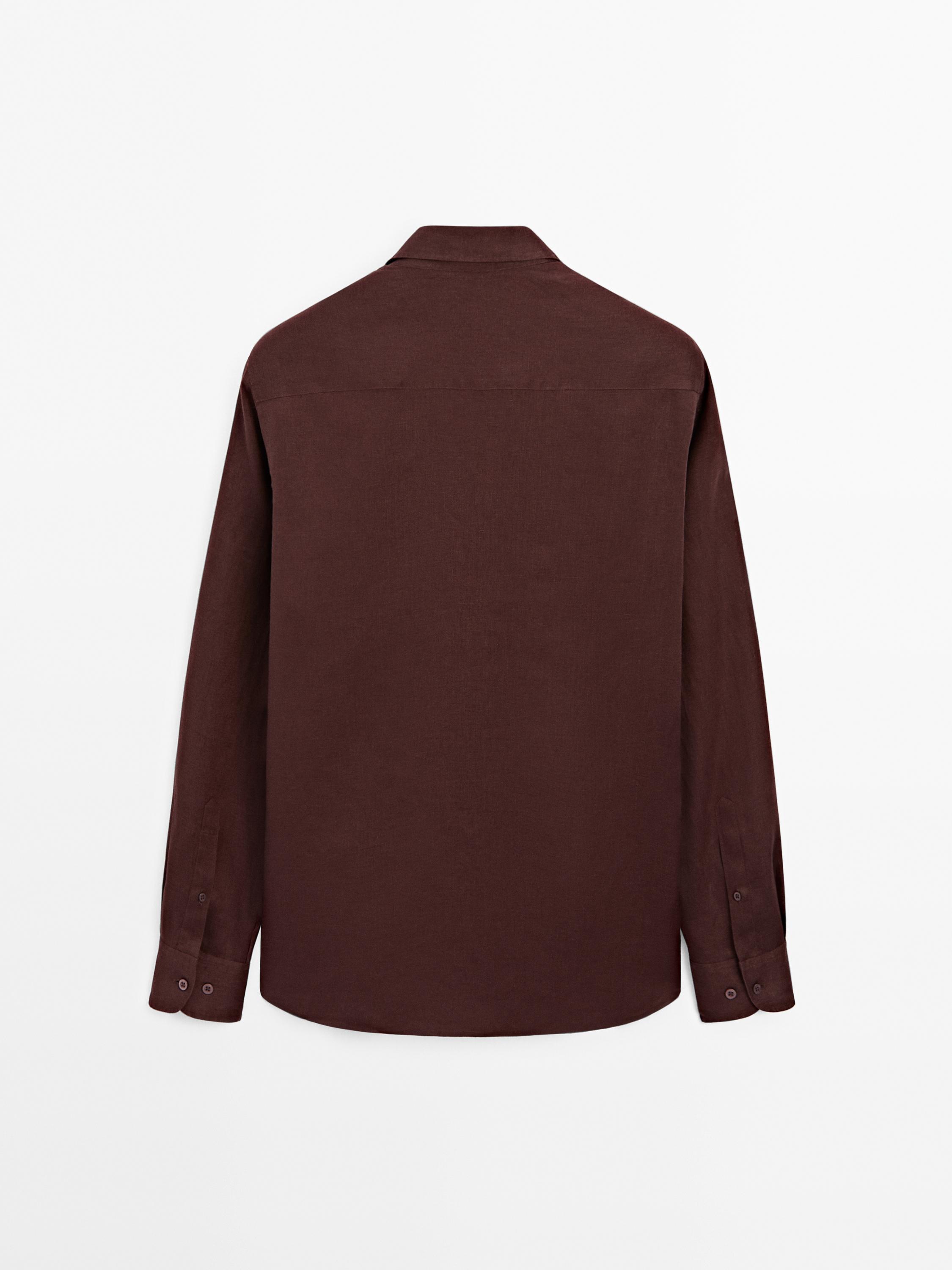 100% linen slim fit shirt