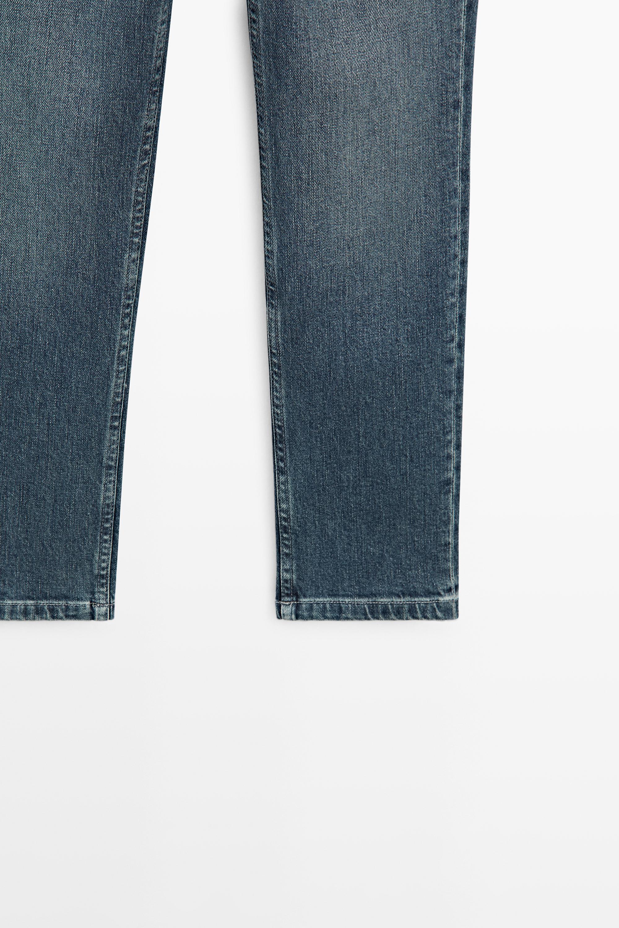 Mid-rise cropped slim fit jeans — Dark blue