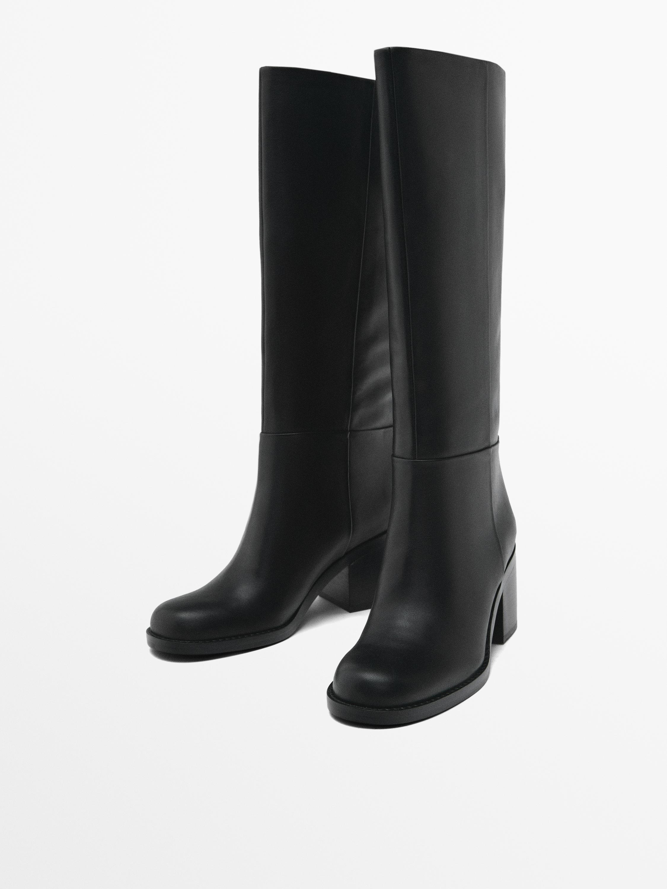 Block heel boots