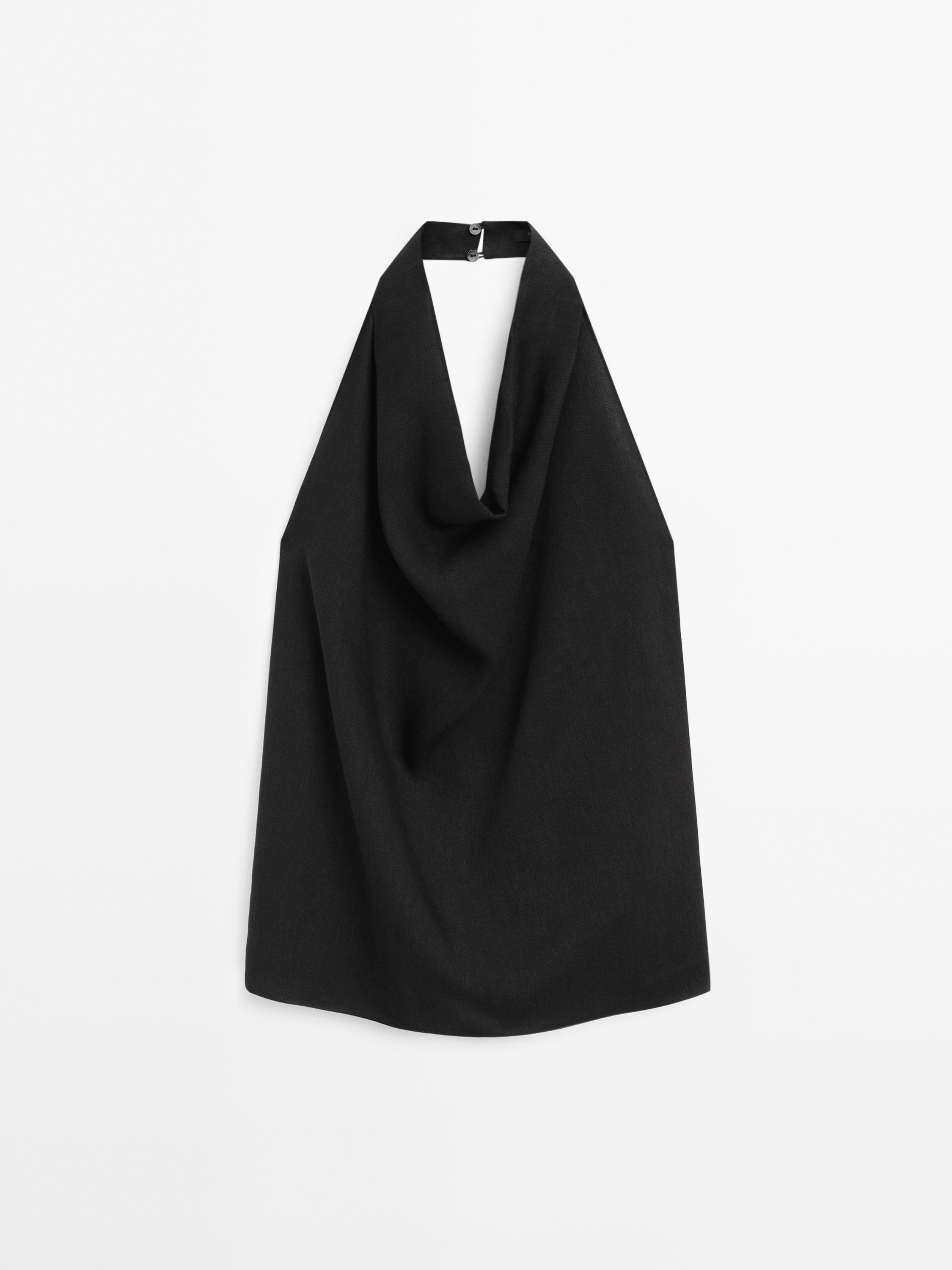 Top halter detalle frunce