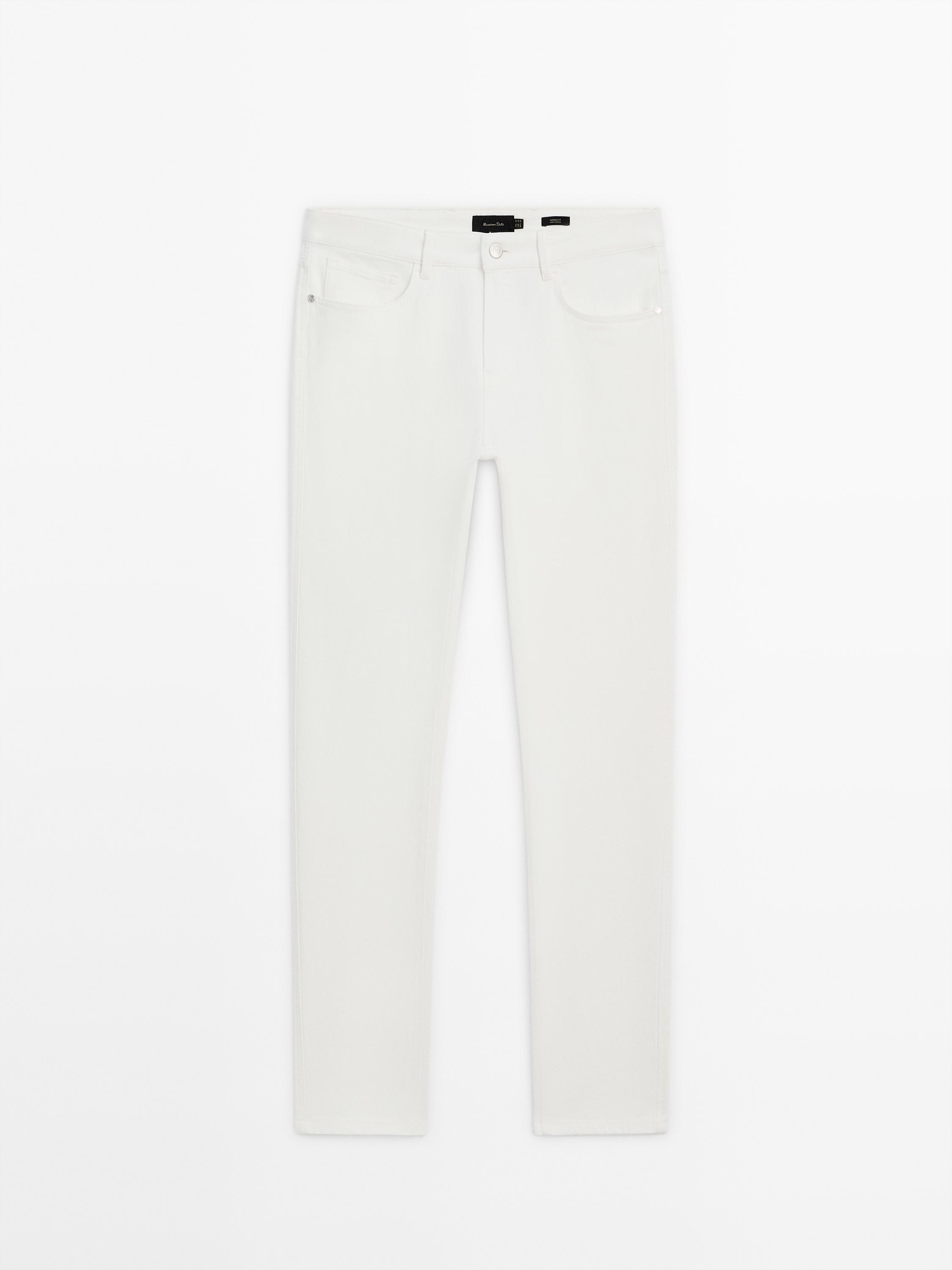 Jean tapered en coton mélangé