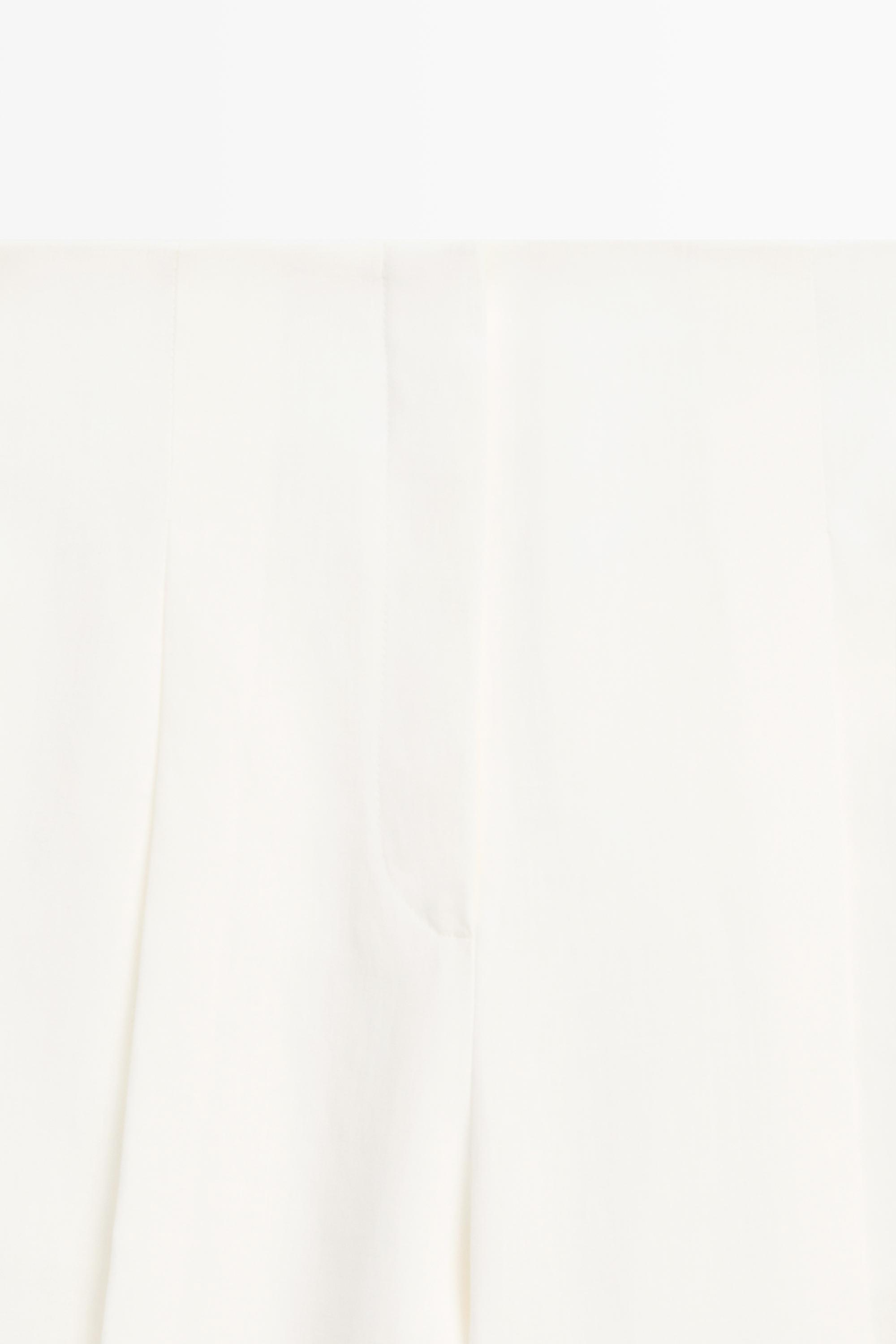 Linen trousers with darts — Off white