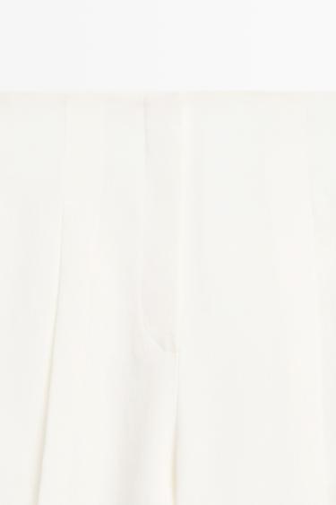 Linen trousers with darts — Off white 4