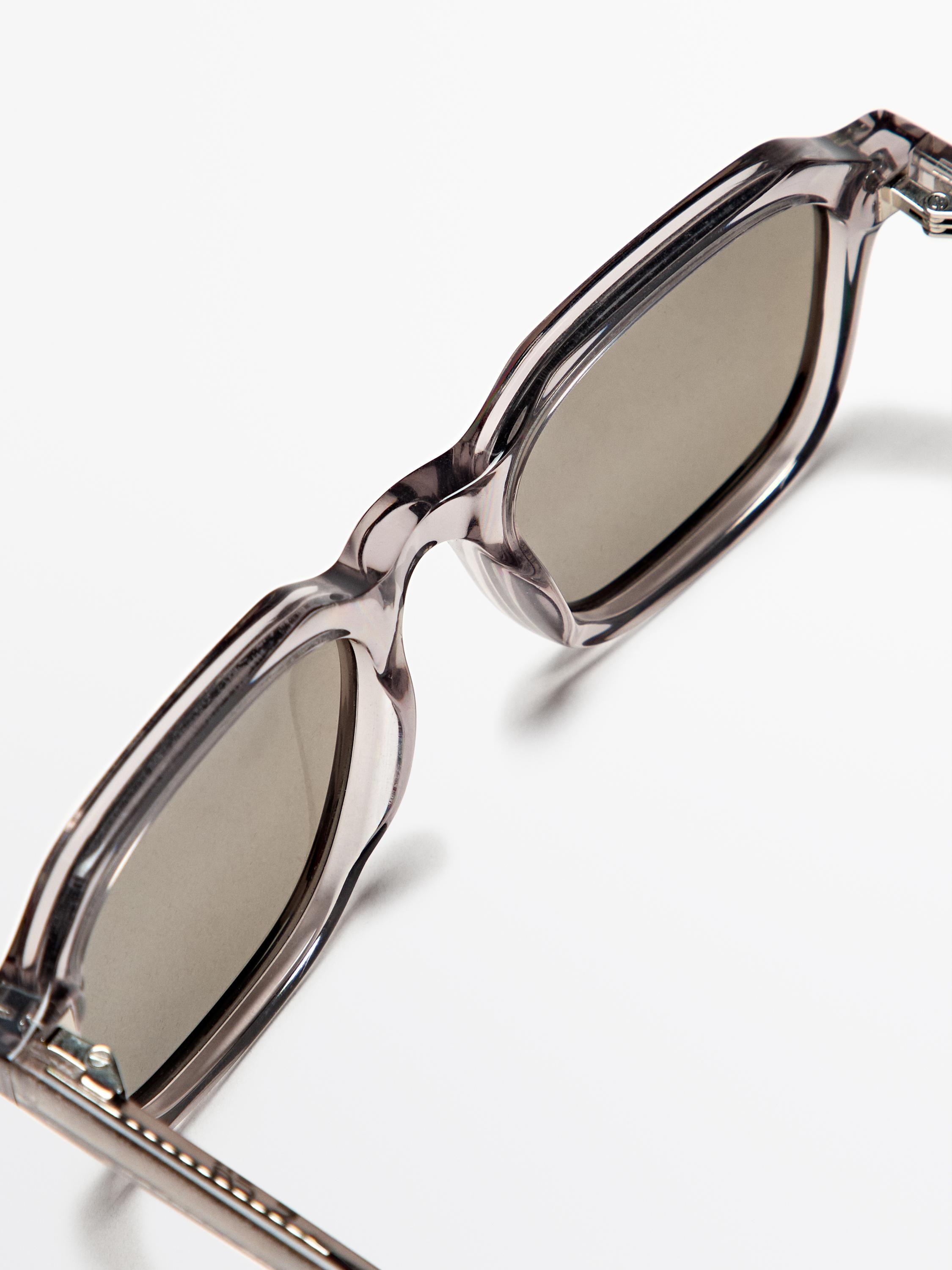 Square sunglasses — GREY MARL