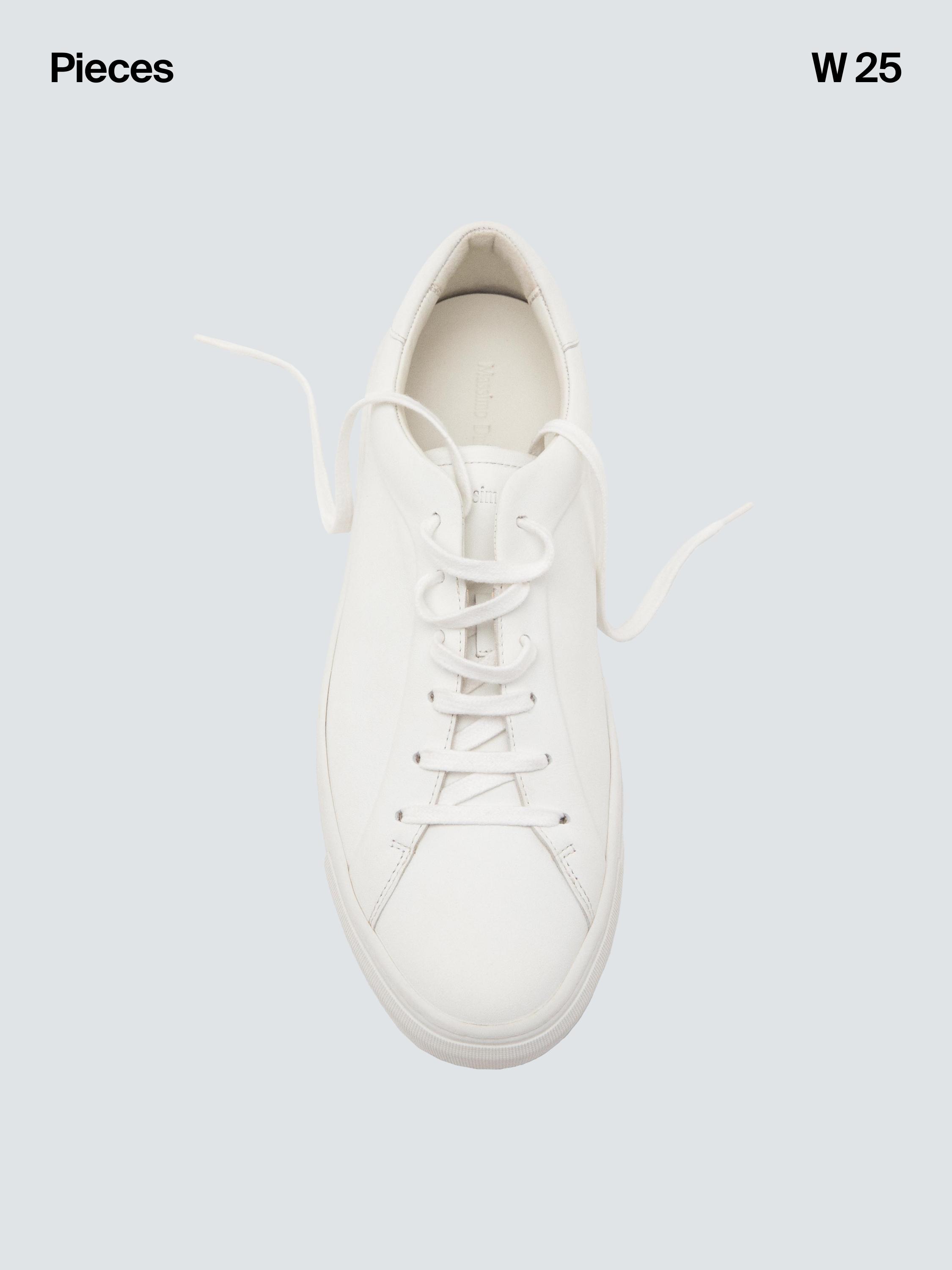 Split suede trainers — WHITE