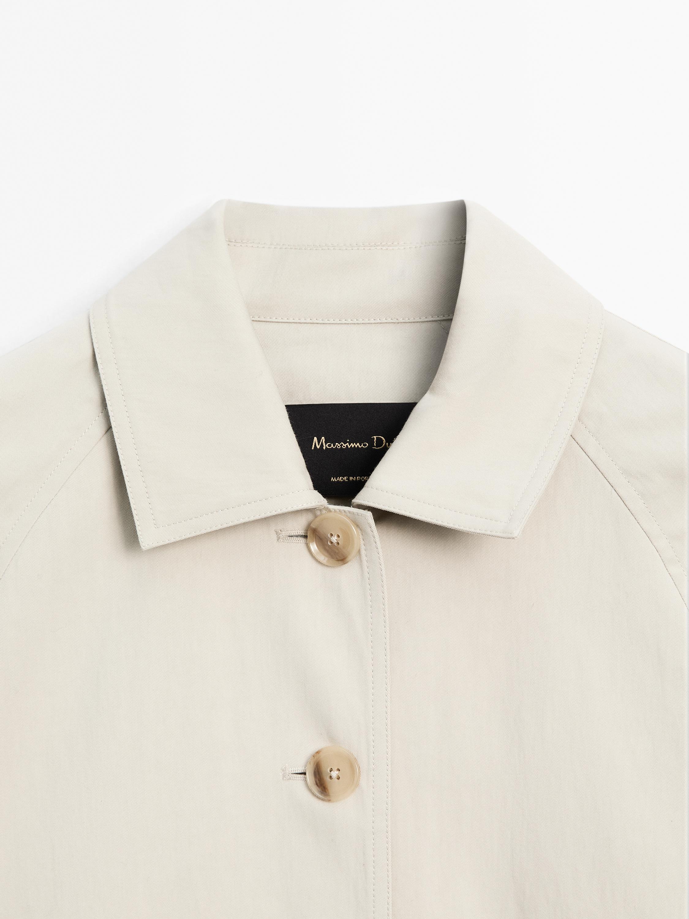Paxta aralash matodan reglan yengli trench palto