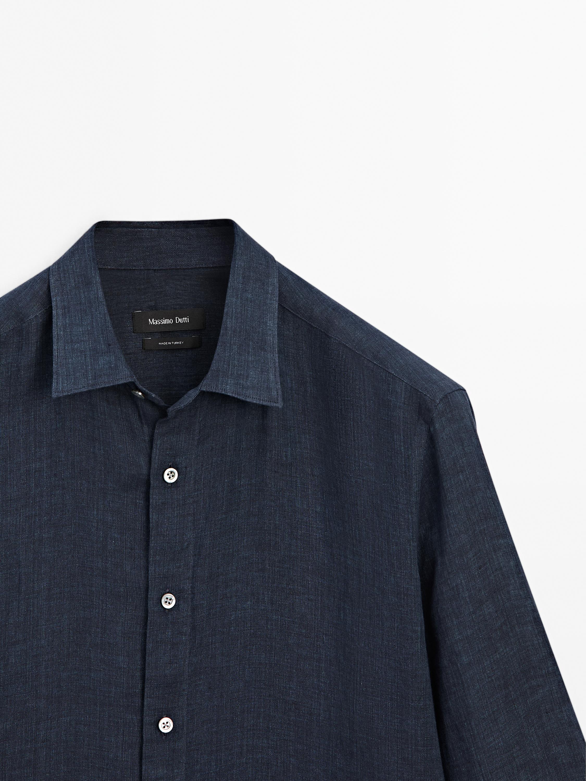 ★ Massimo Dutti★ 100 Linen Slim Fit Shirt 00179777353 100% linen slim fit shirt · White, Sky Blue · Shirts