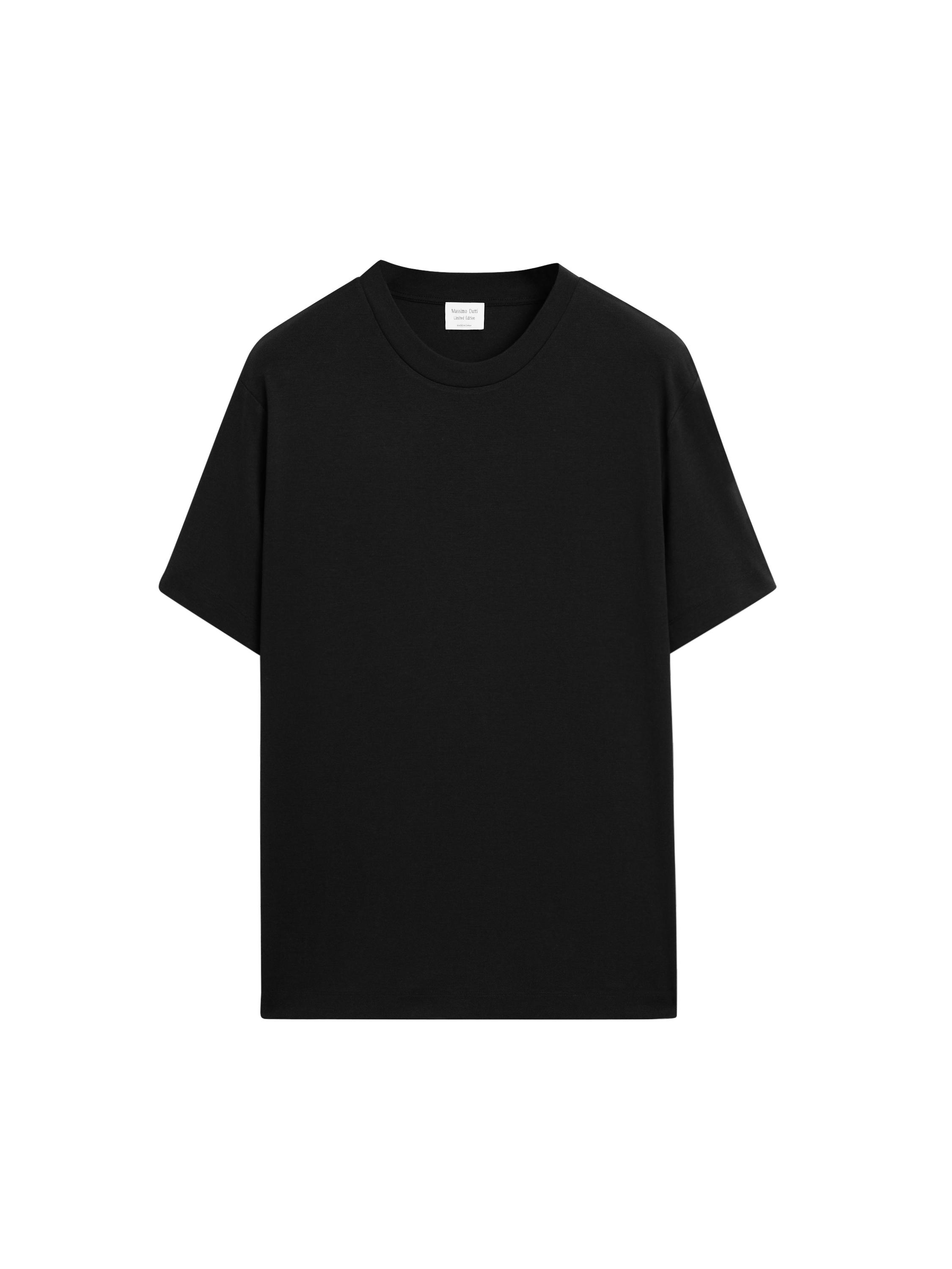 ★Massimo Dutti★ LE Regular Fit Cotton Blend T-Shirt Regular fit cotton blend T-shirt - Limited Edition · Olive