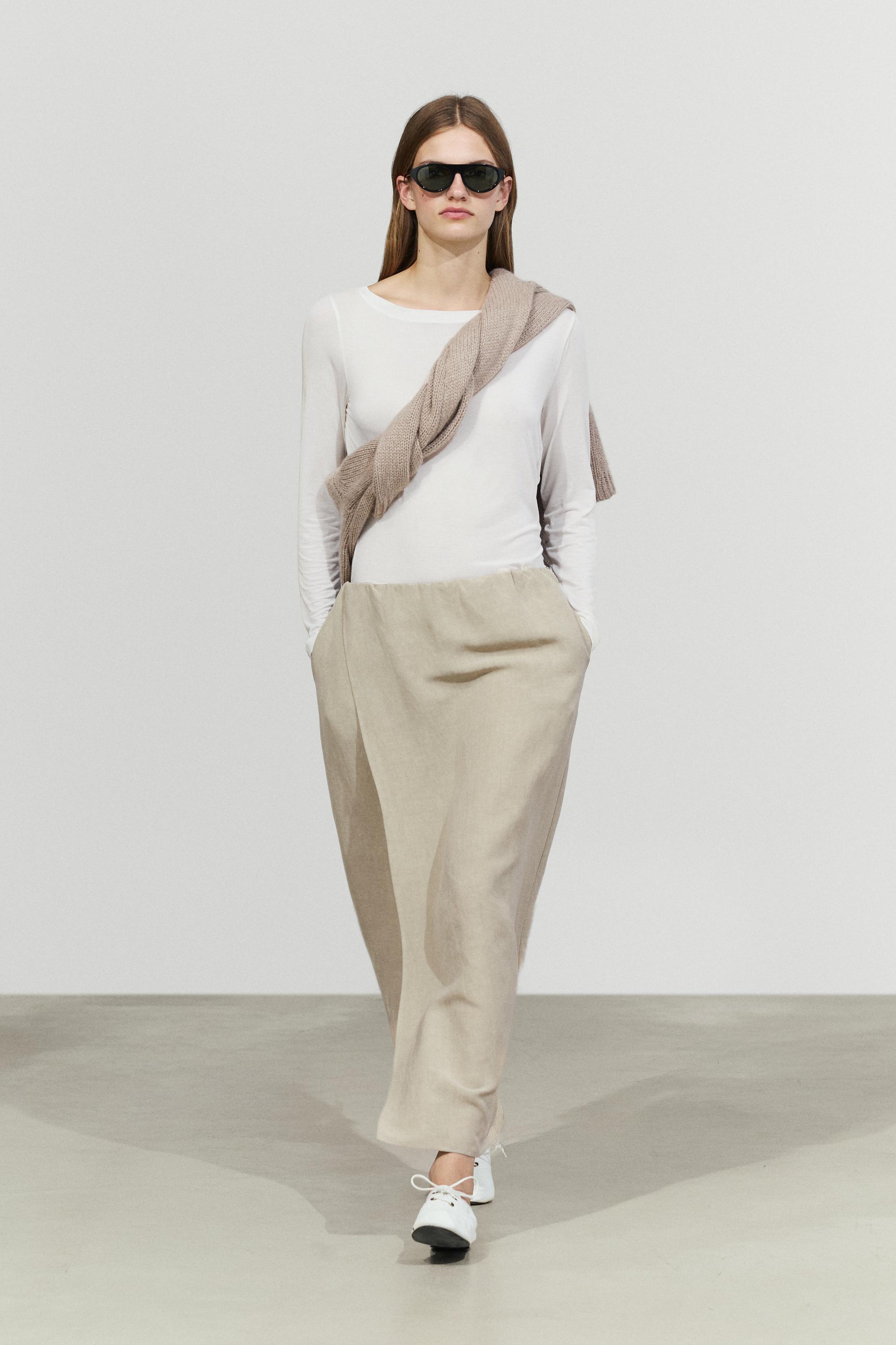 Double-layer midi skirt - STUDIO