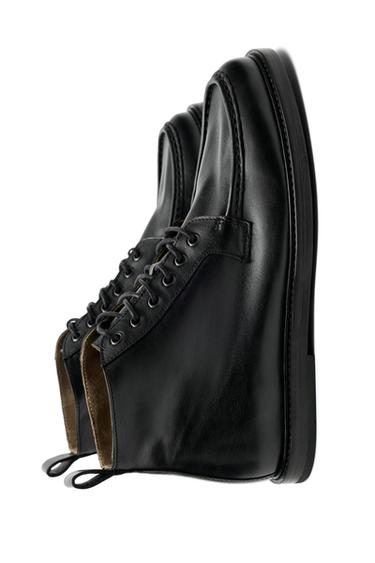 Soft leather lace-up ankle boot - LIMITED EDITION — BLACK 8