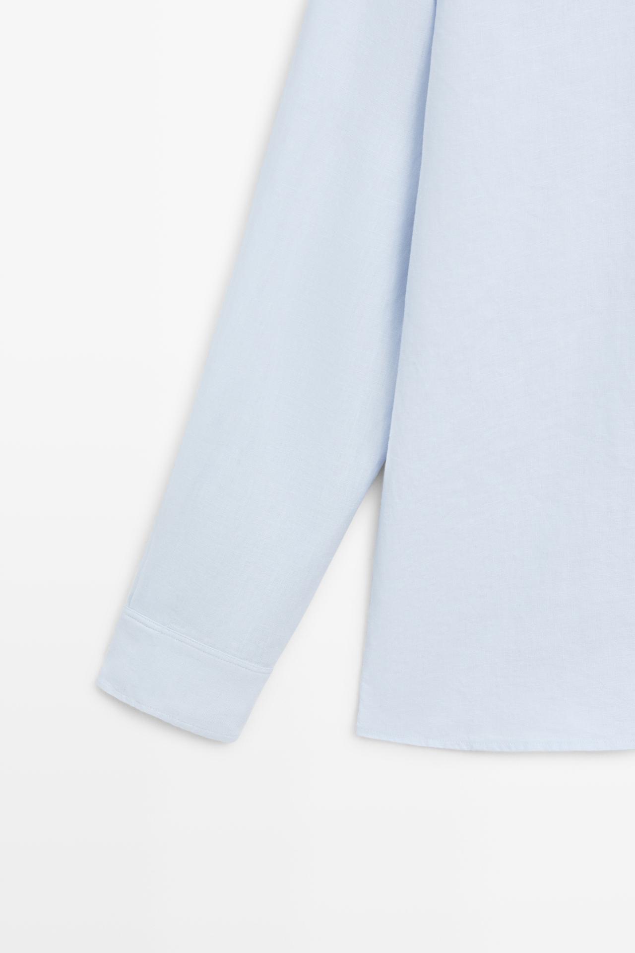 100% linen regular fit shirt — Sky blue
