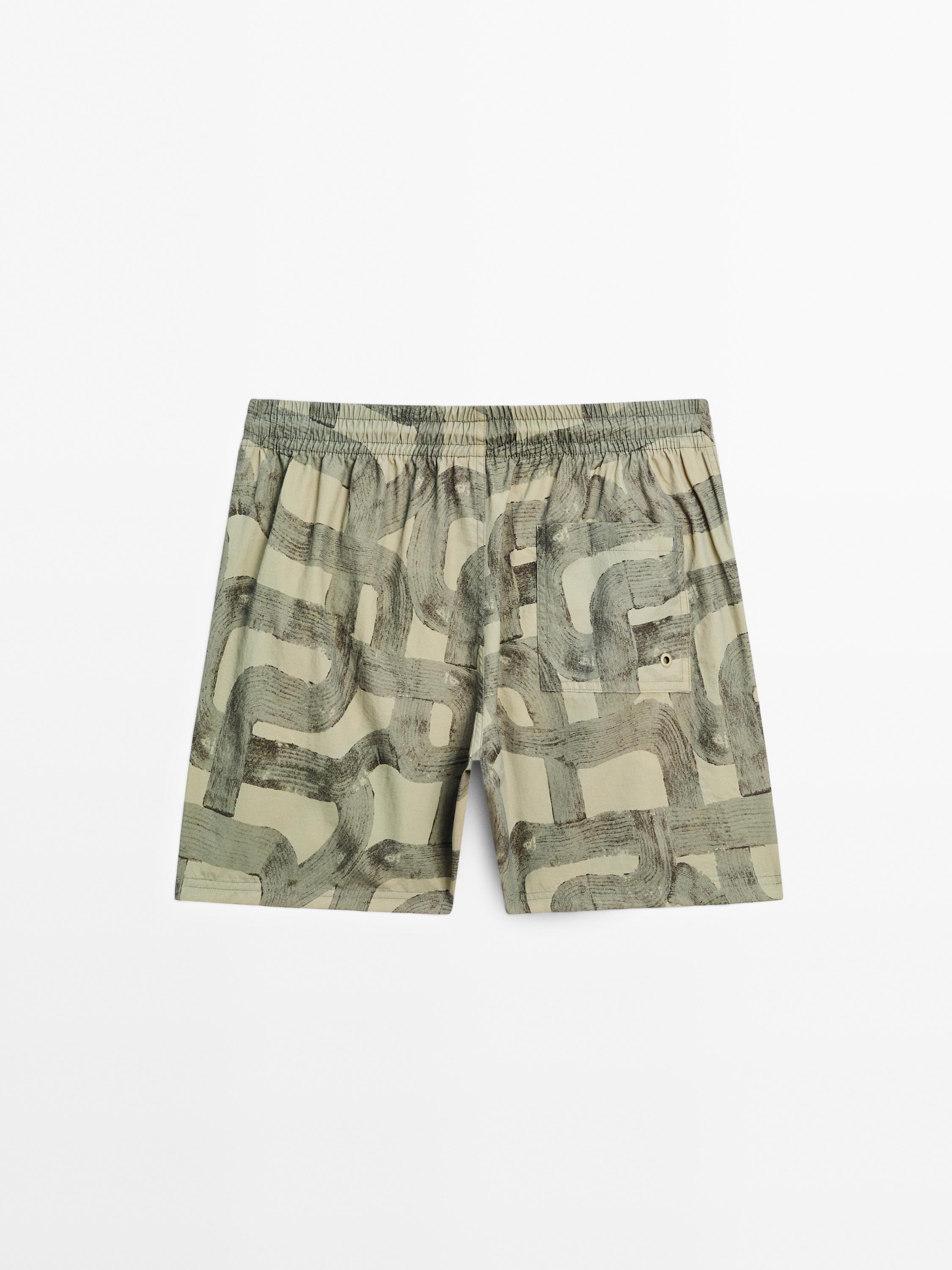 Printed swimming trunks