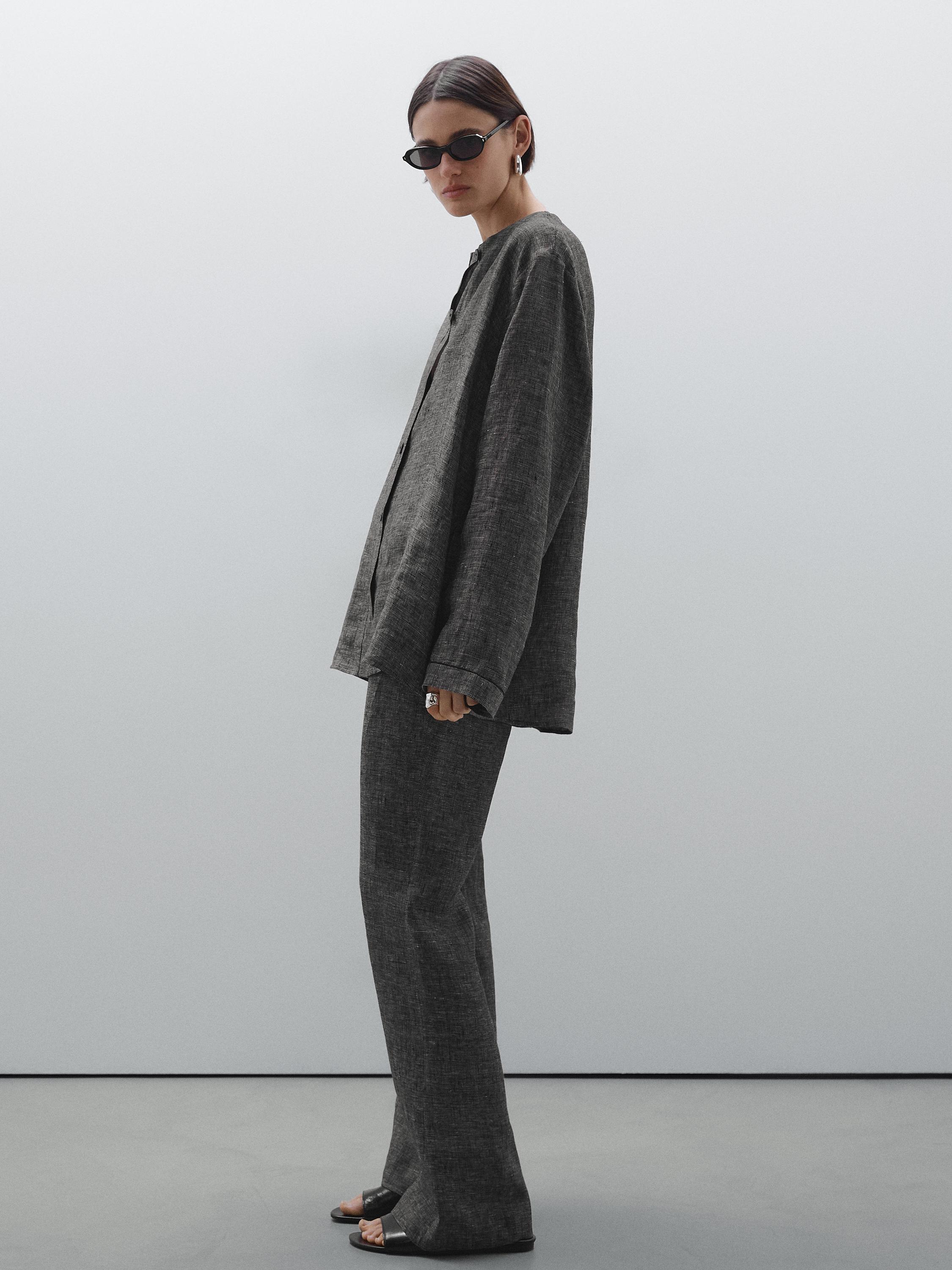 Pantalon straight en lin