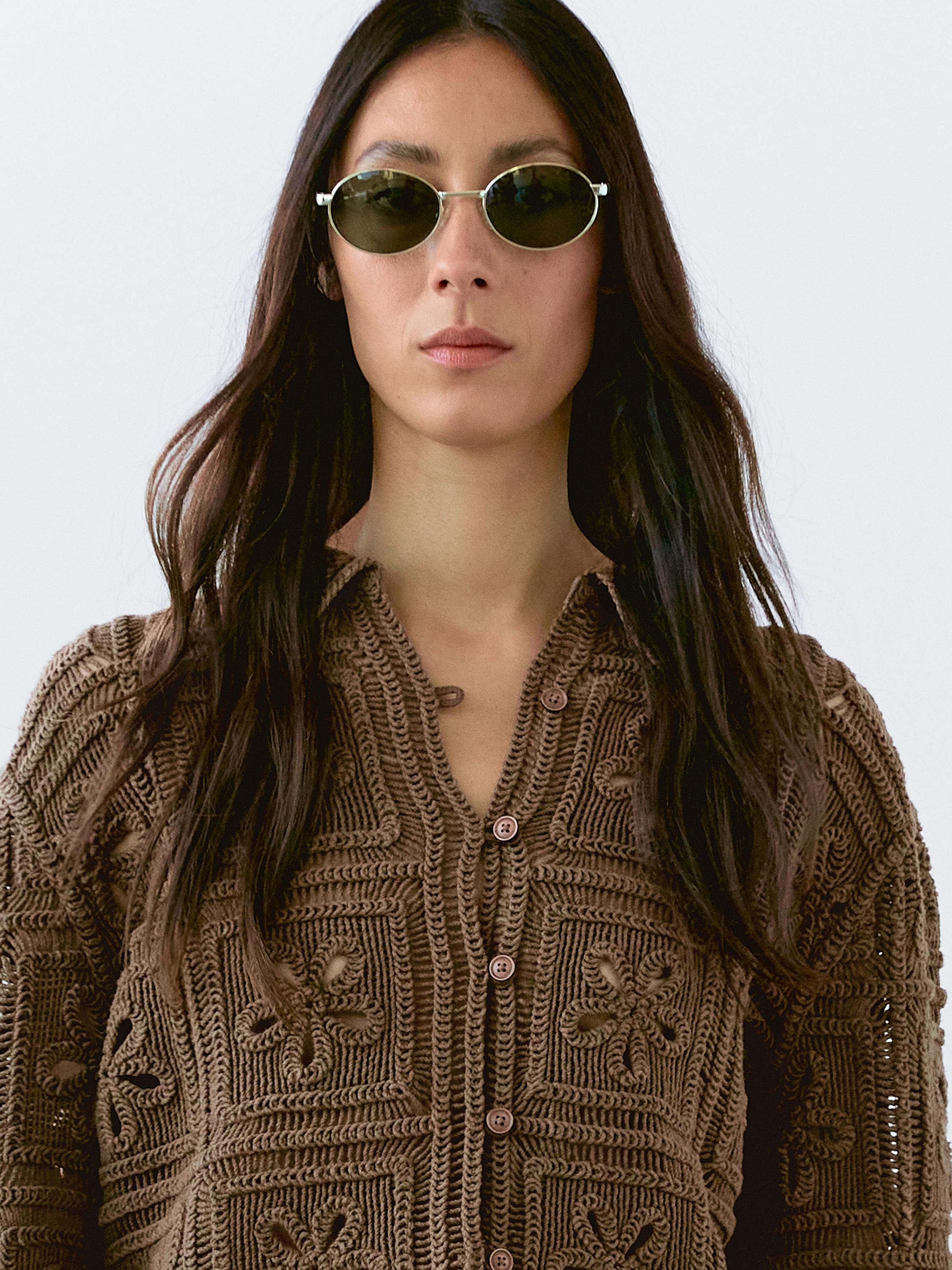 Crochet knit cardigan