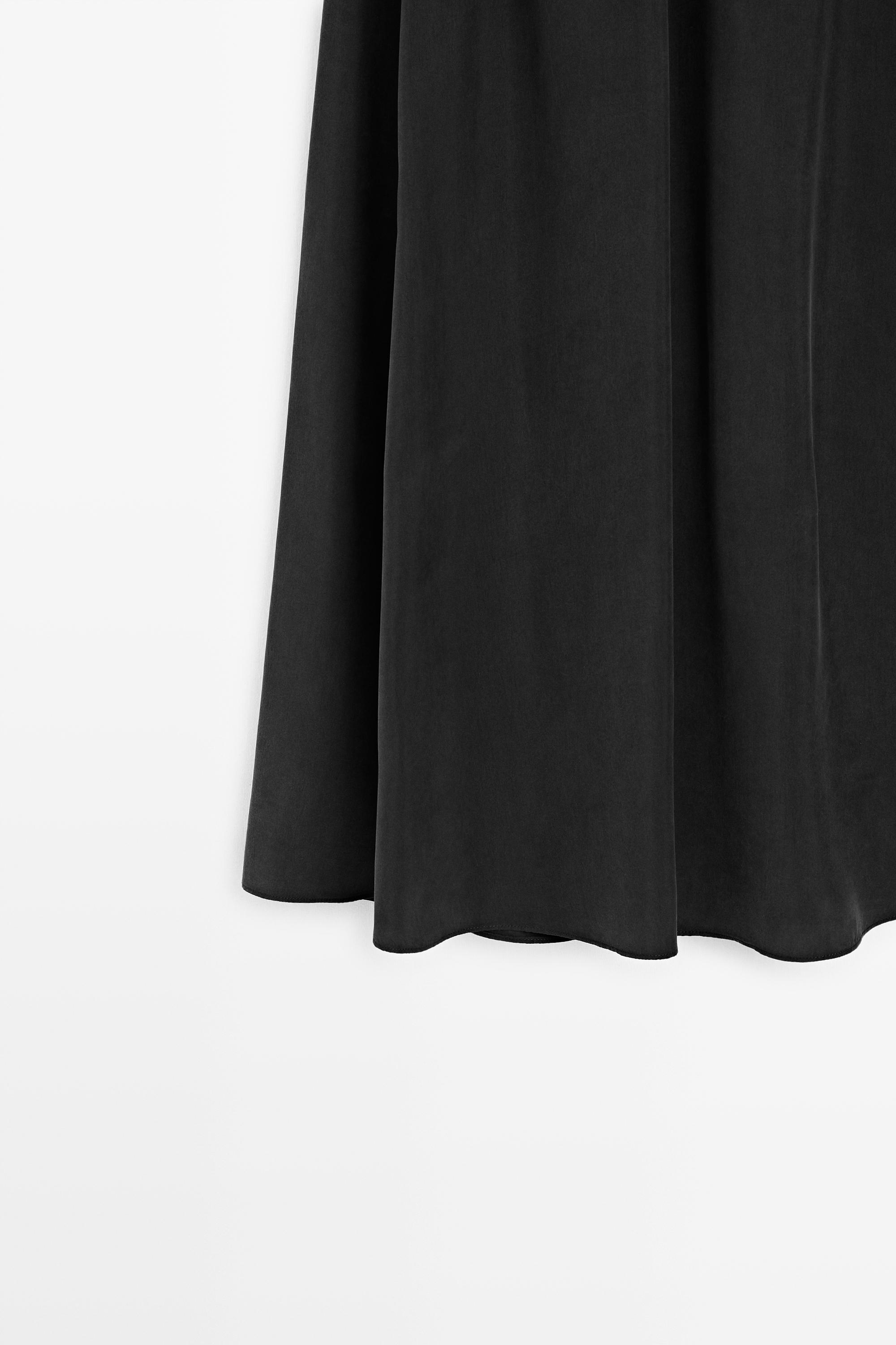Voluminous midi skirt — GREY