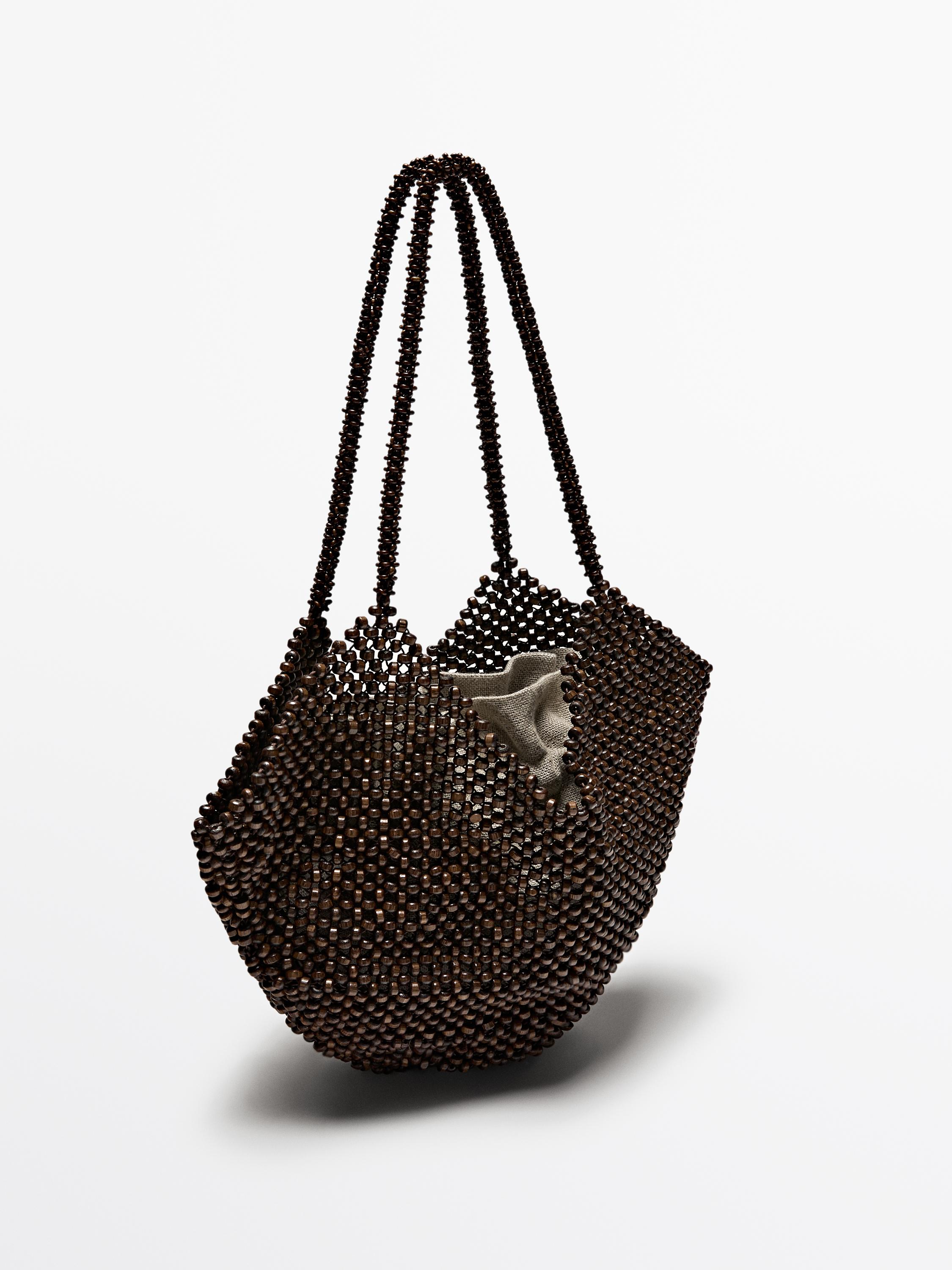 Wooden mini handbag