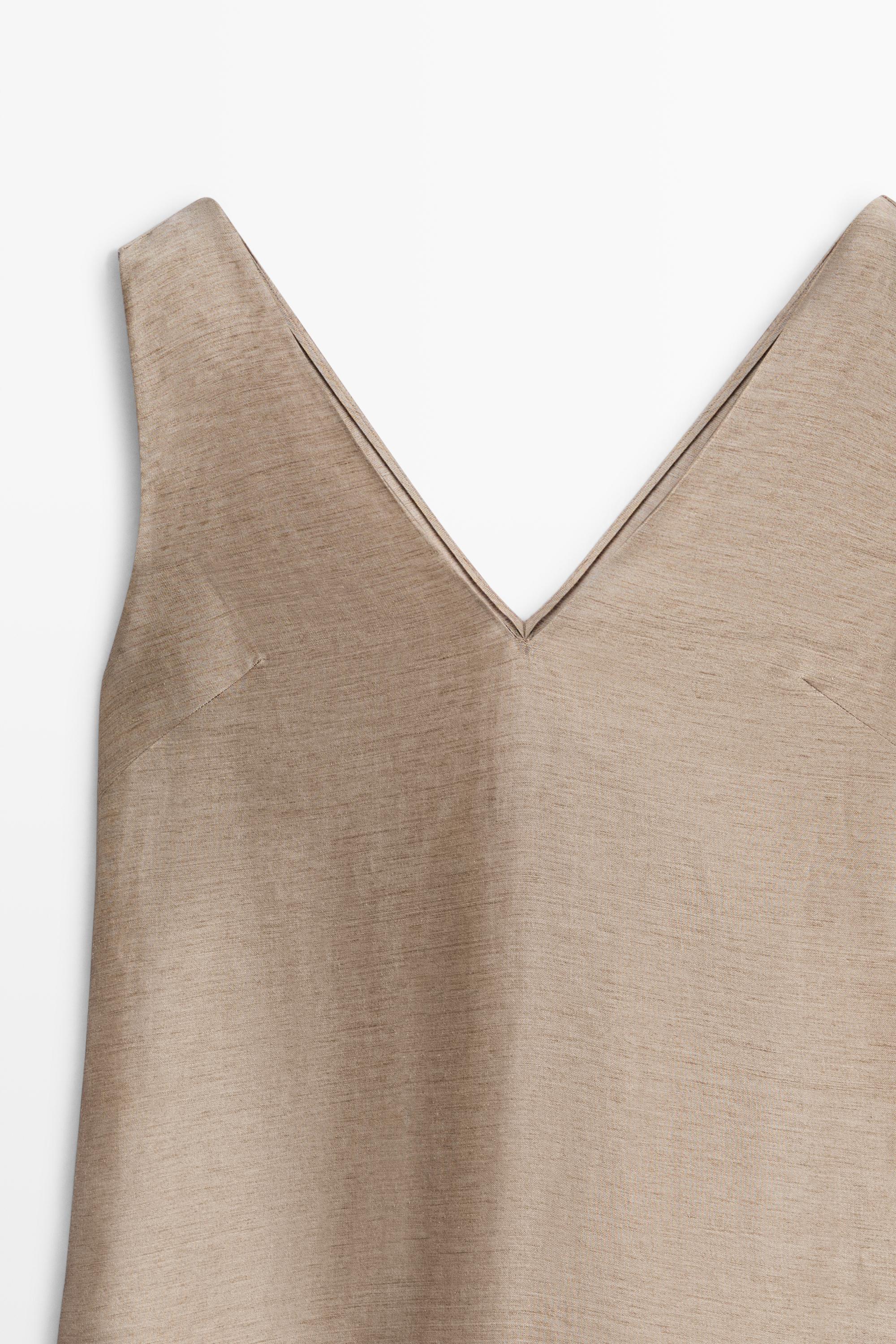 Wide strap midi dress - STUDIO — STONE