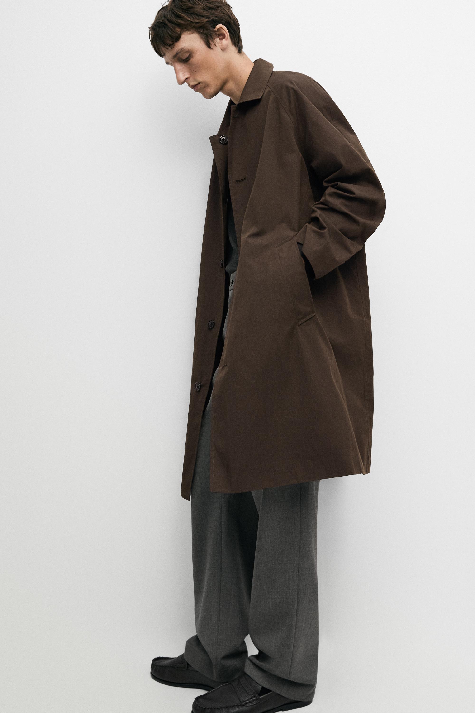 Long reversible trench coat — Chocolate
