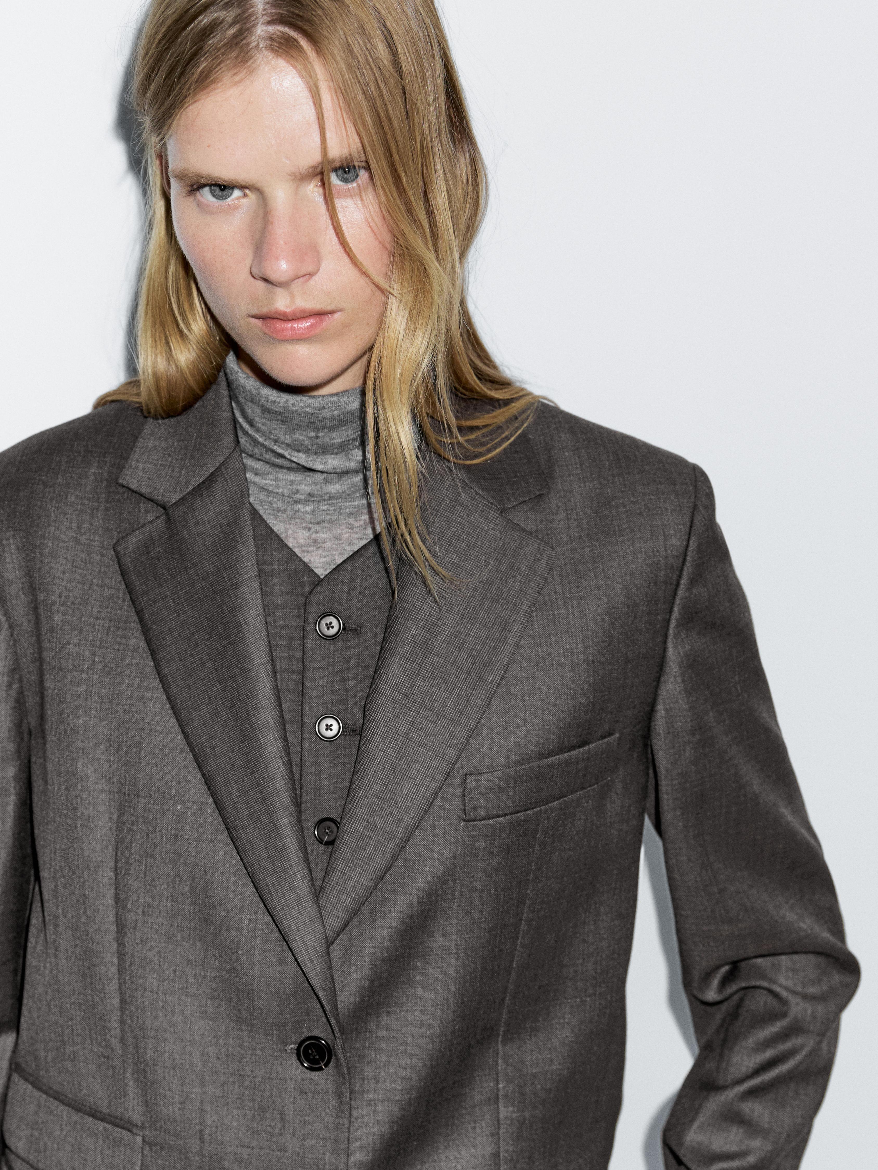 Wool suit blazer