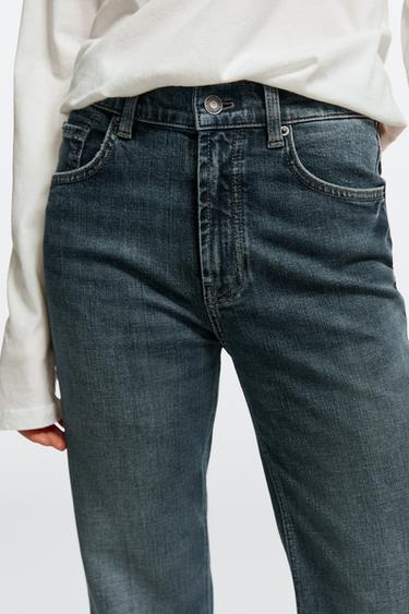 High-waist skinny flare jeans — Dark blue 8