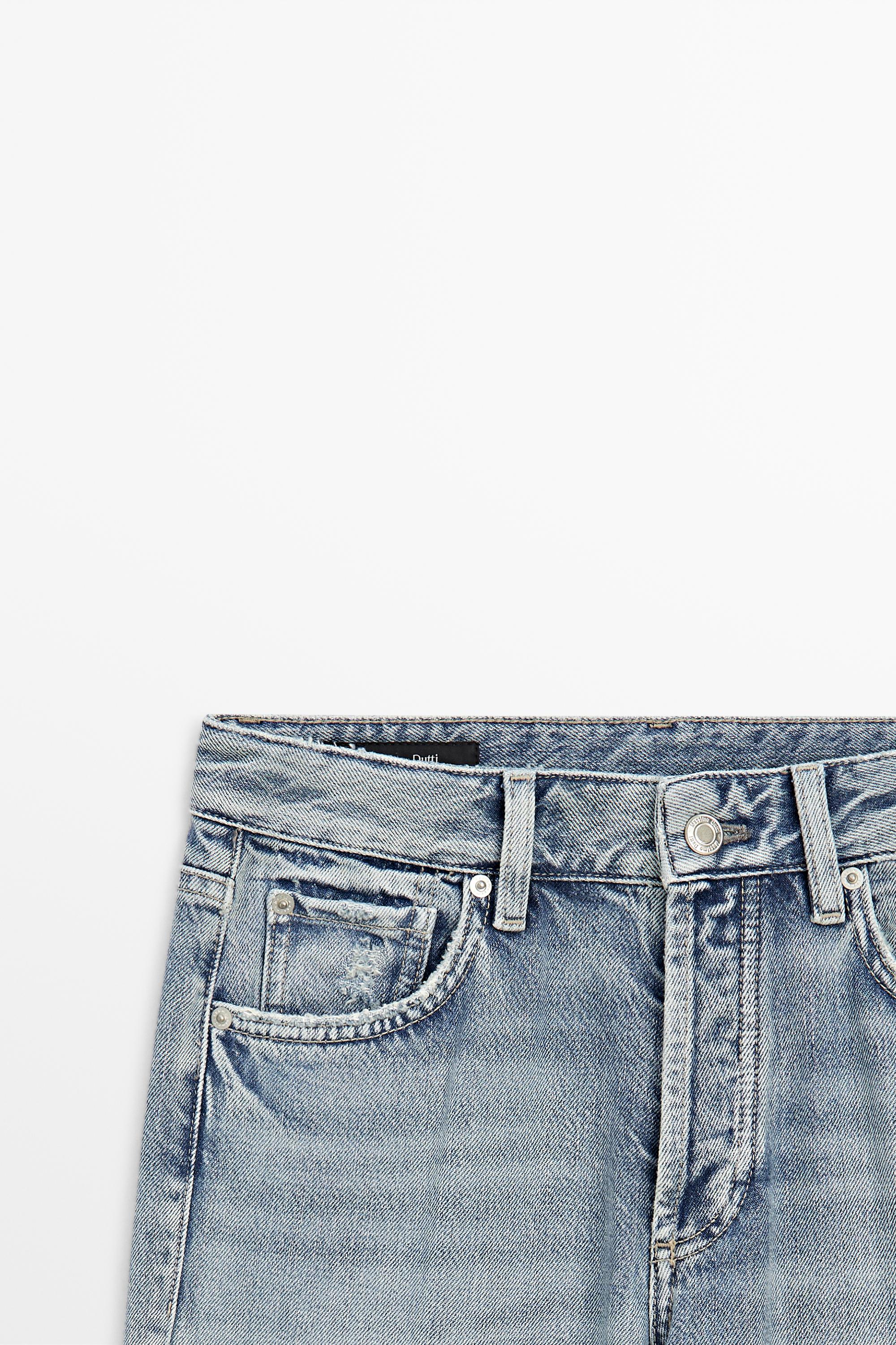Mid-rise wide-leg jeans — Light Blue