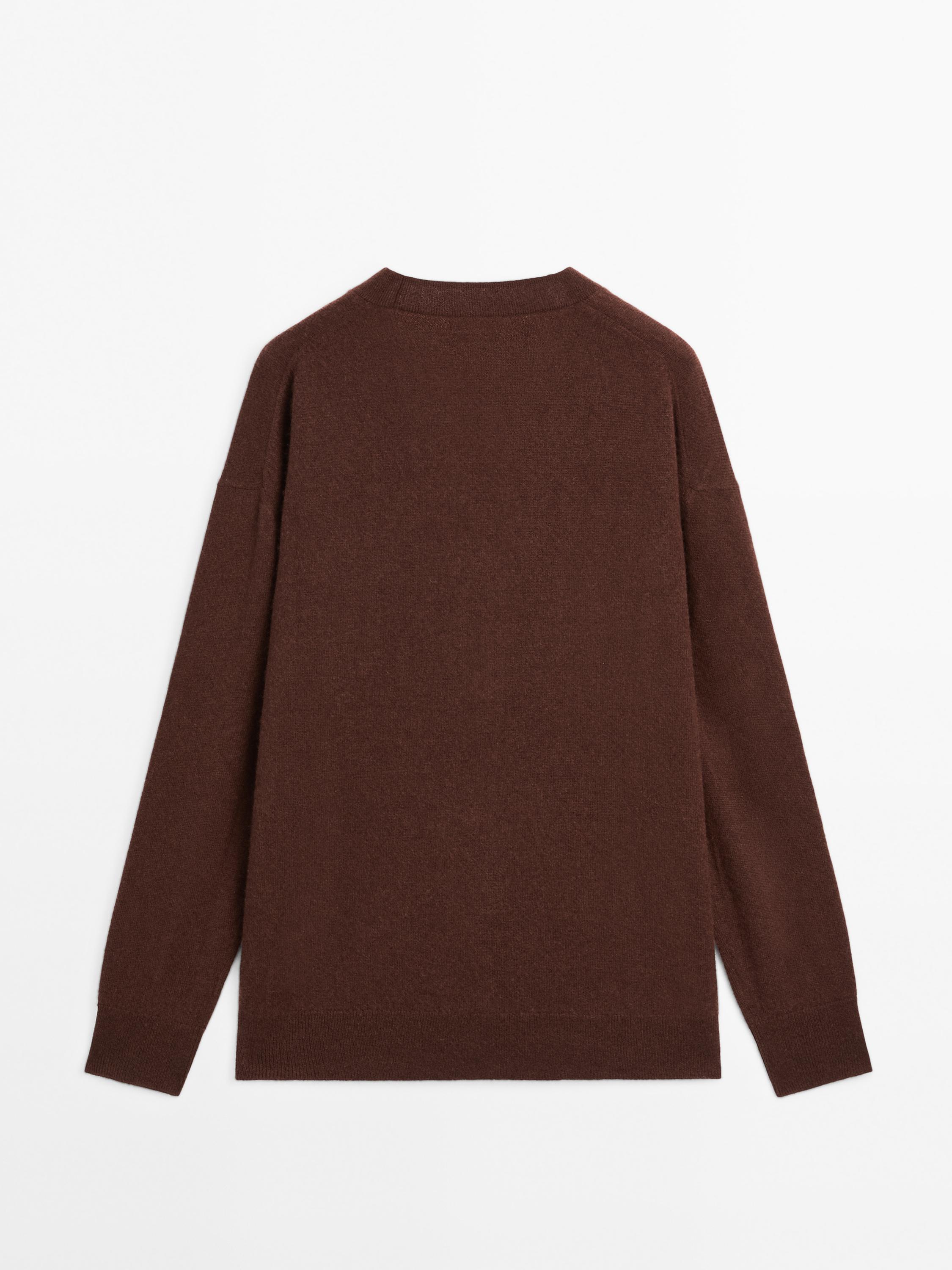 100% cashmere V-neck oversize cardigan