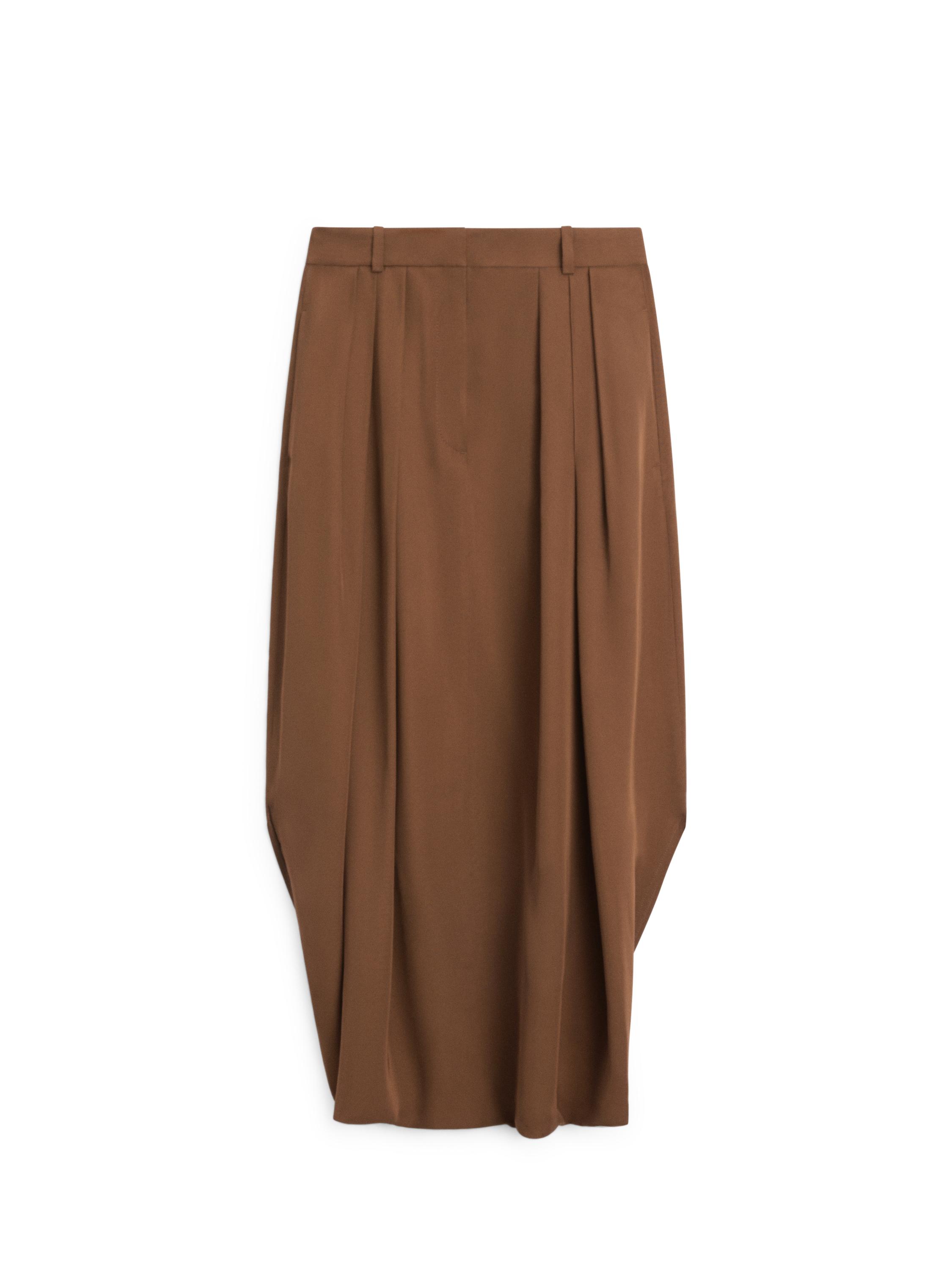 Flowing pleated skort — Washed