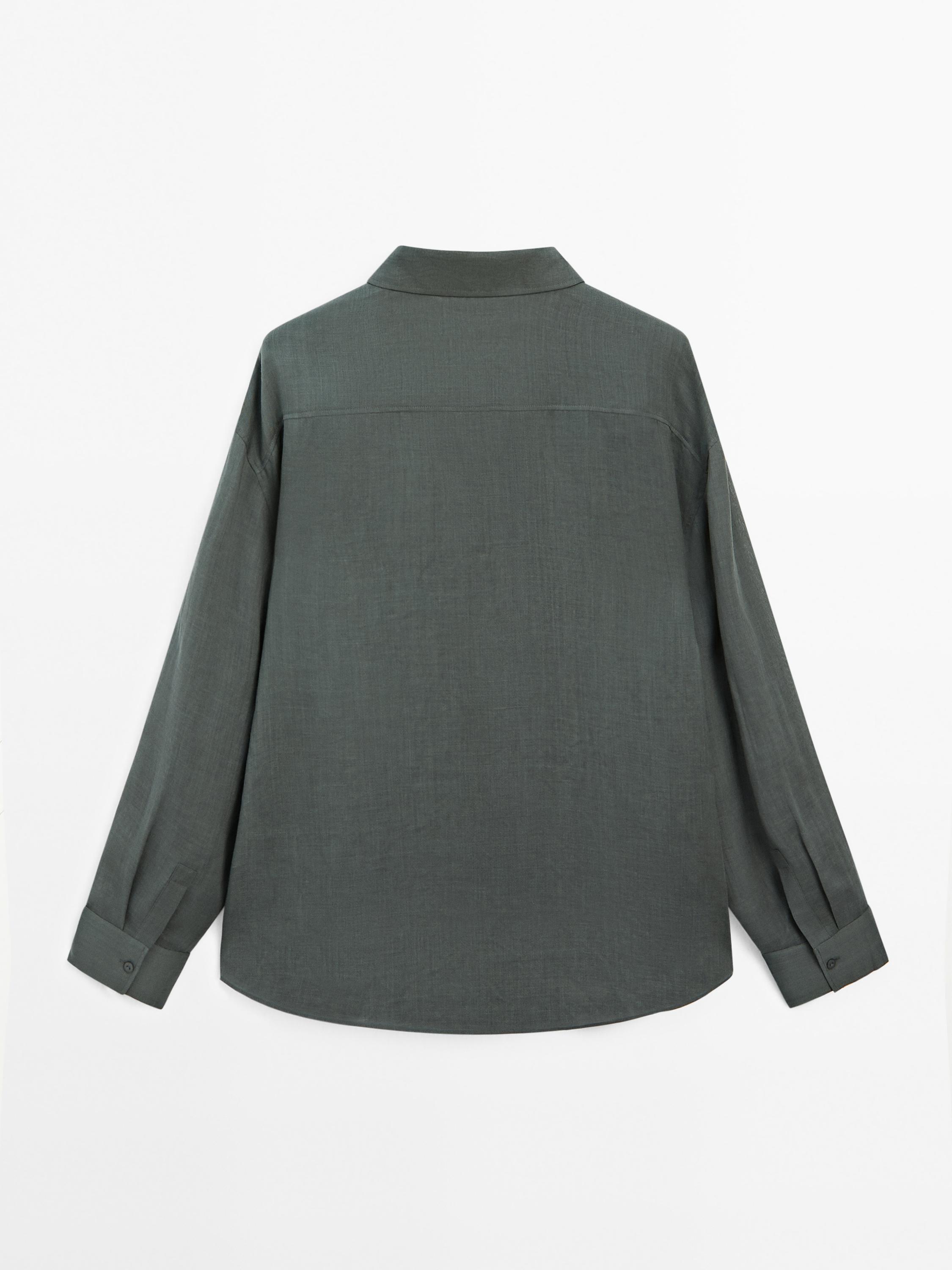 Flowing ramie blend shirt