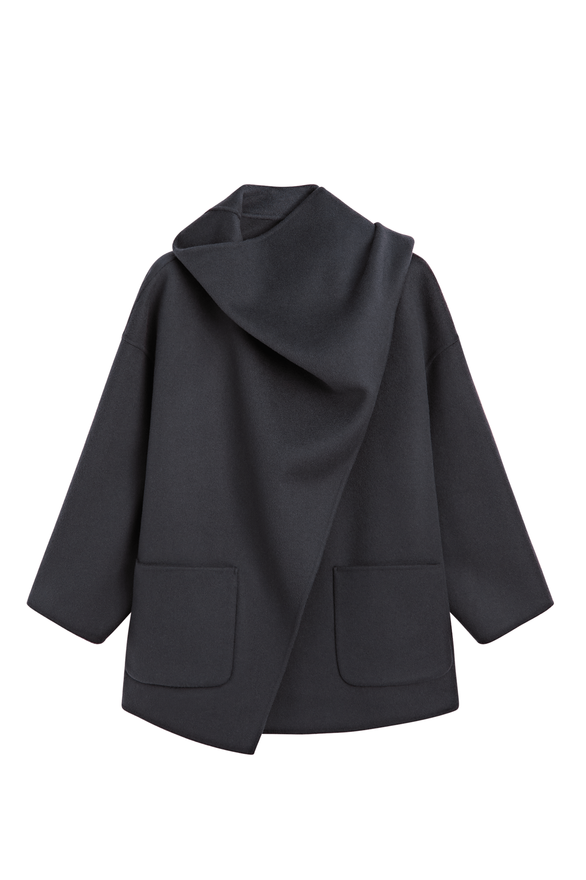 Massimo Dutti Atkı detaylı orta boy kaban görsel 7