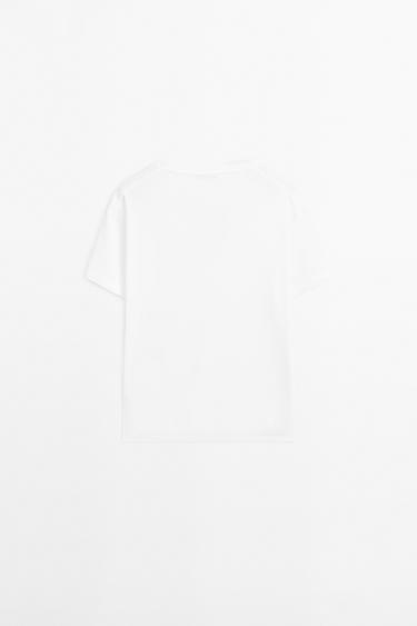 Flowing V-neck T-shirt — WHITE 6