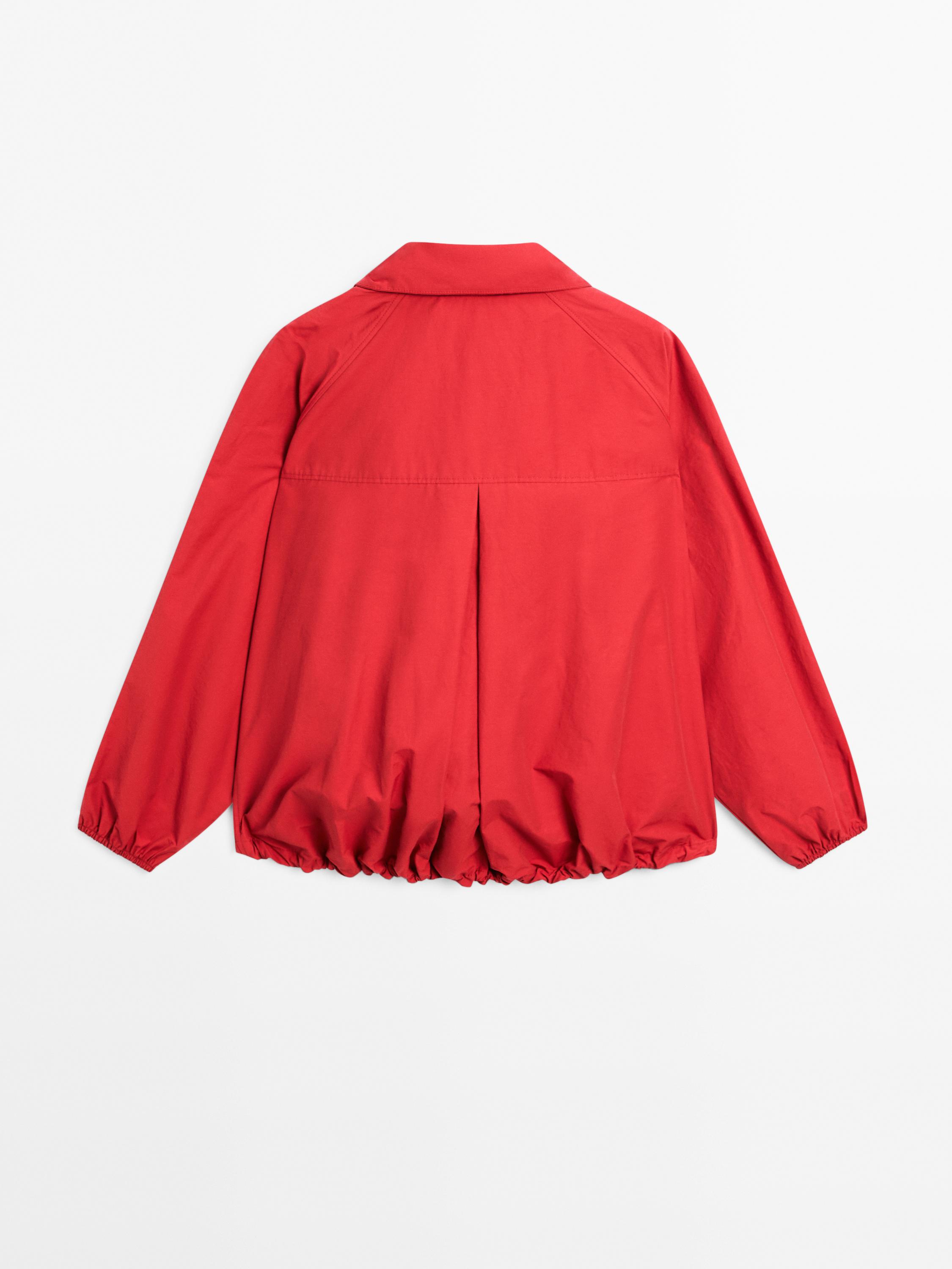 Jaket gembung bomber leher tinggi