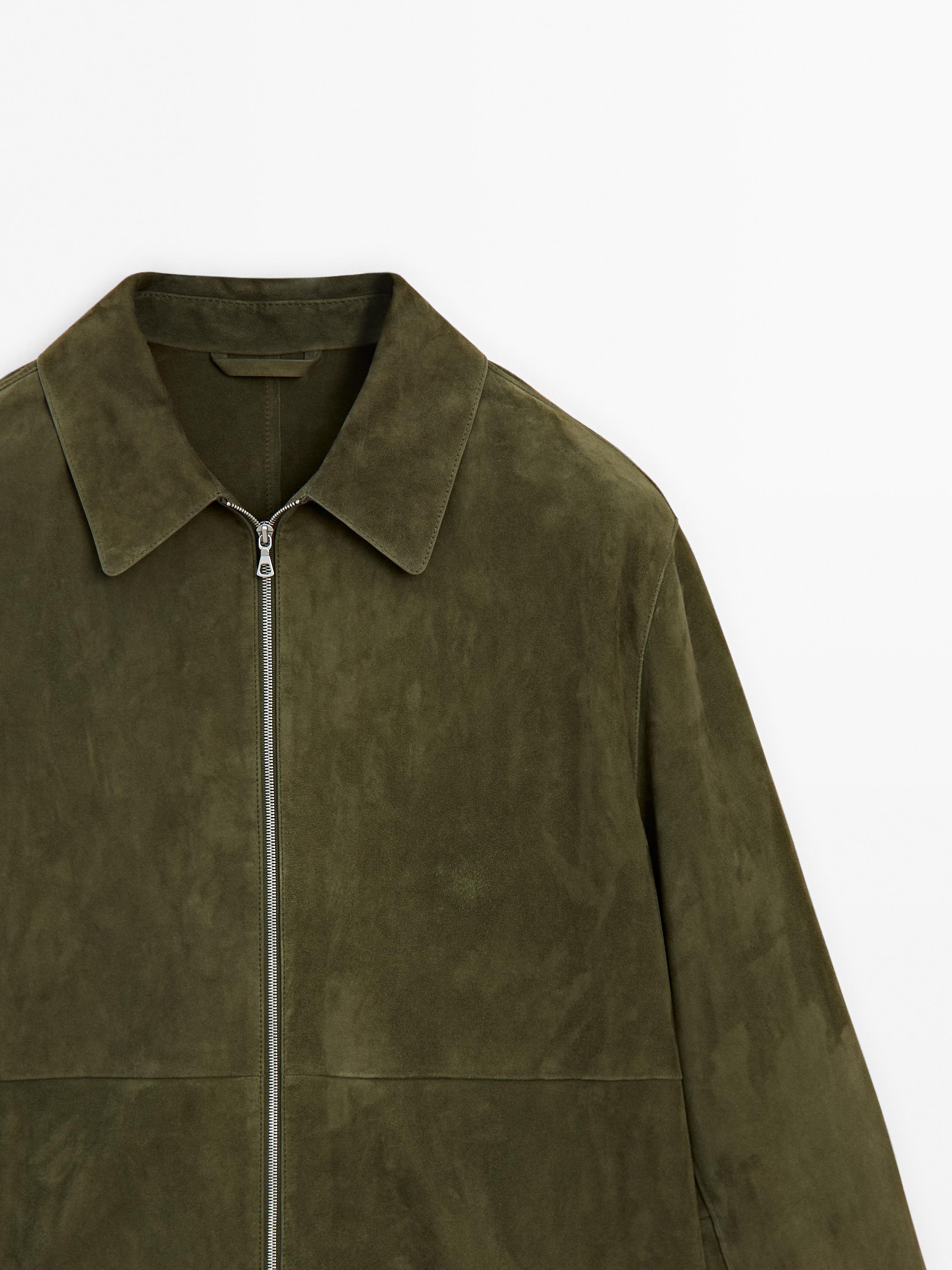 Suede leather jacket