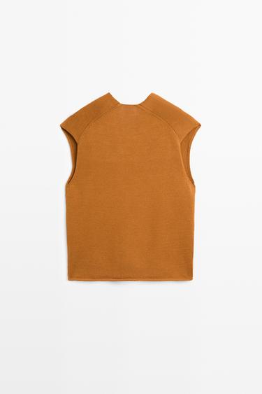 100% Cotton V-Neck Vest - STUDIO — Washed 5