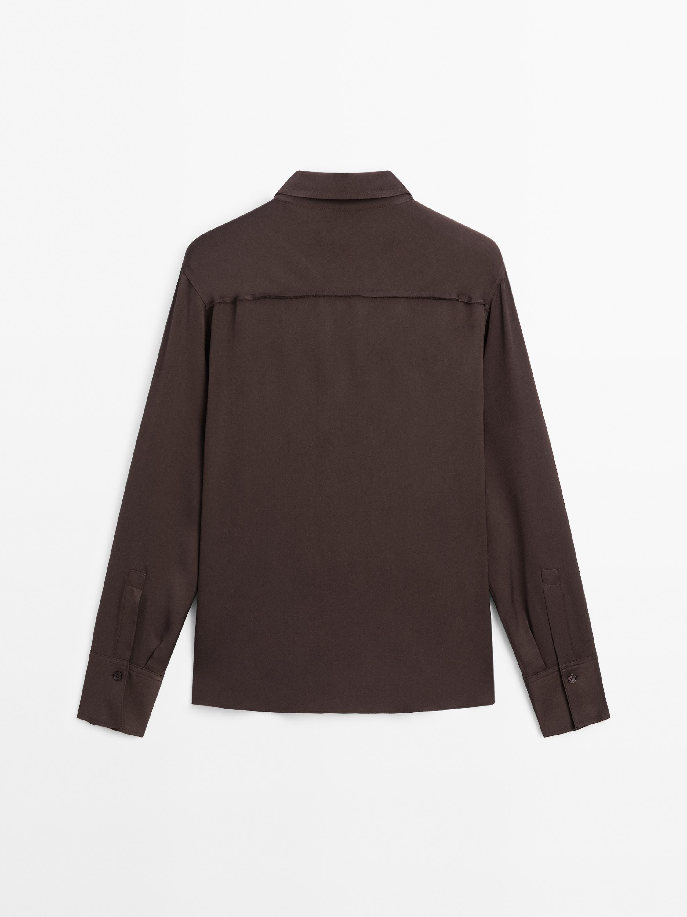 Flowing satin shirt