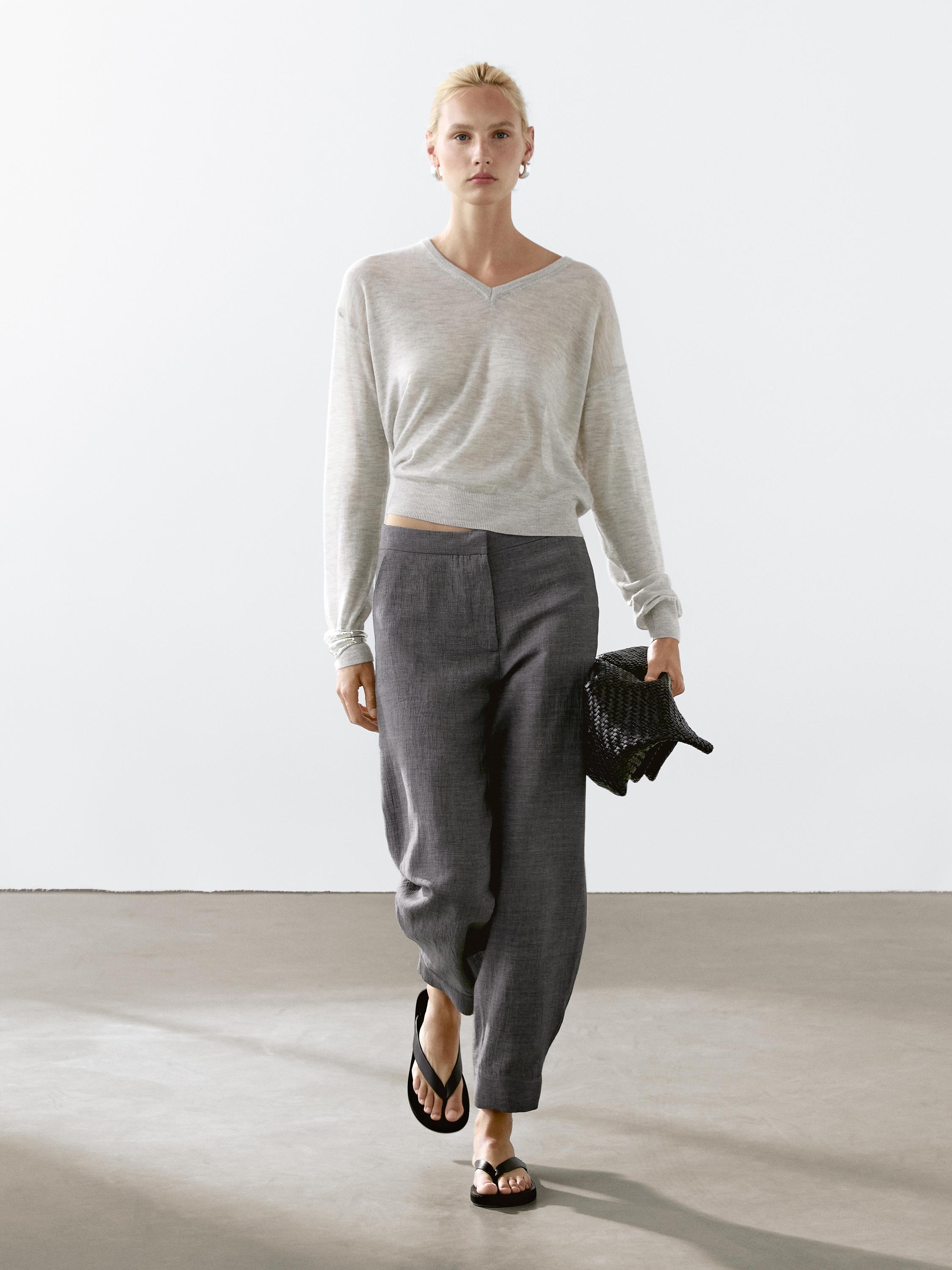 Jersey punto fino 100% cashmere