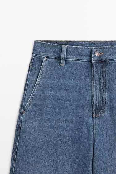 Mid-waist wide-leg jeans — Light Blue 9