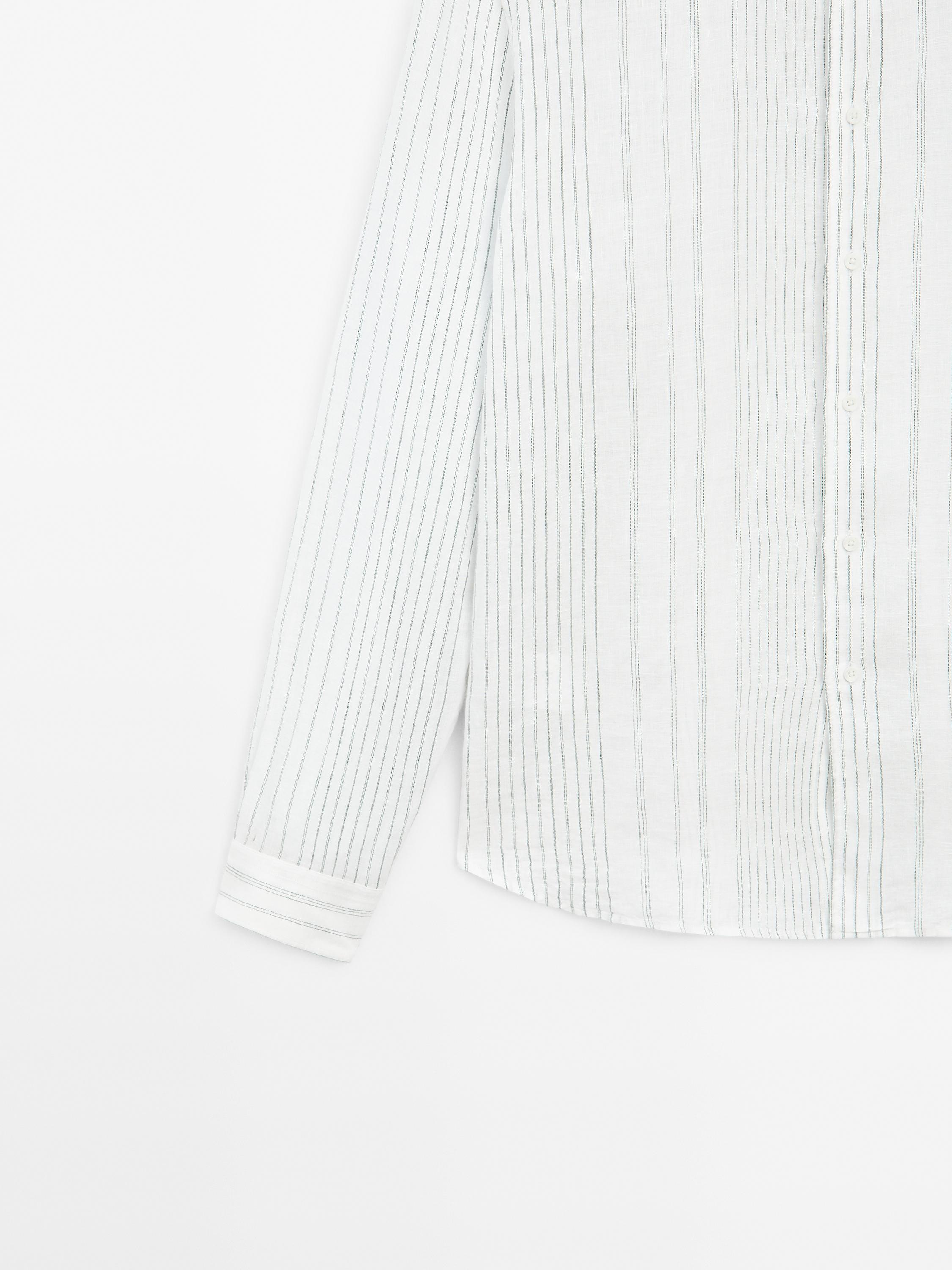Camisa regular fit 100% lino