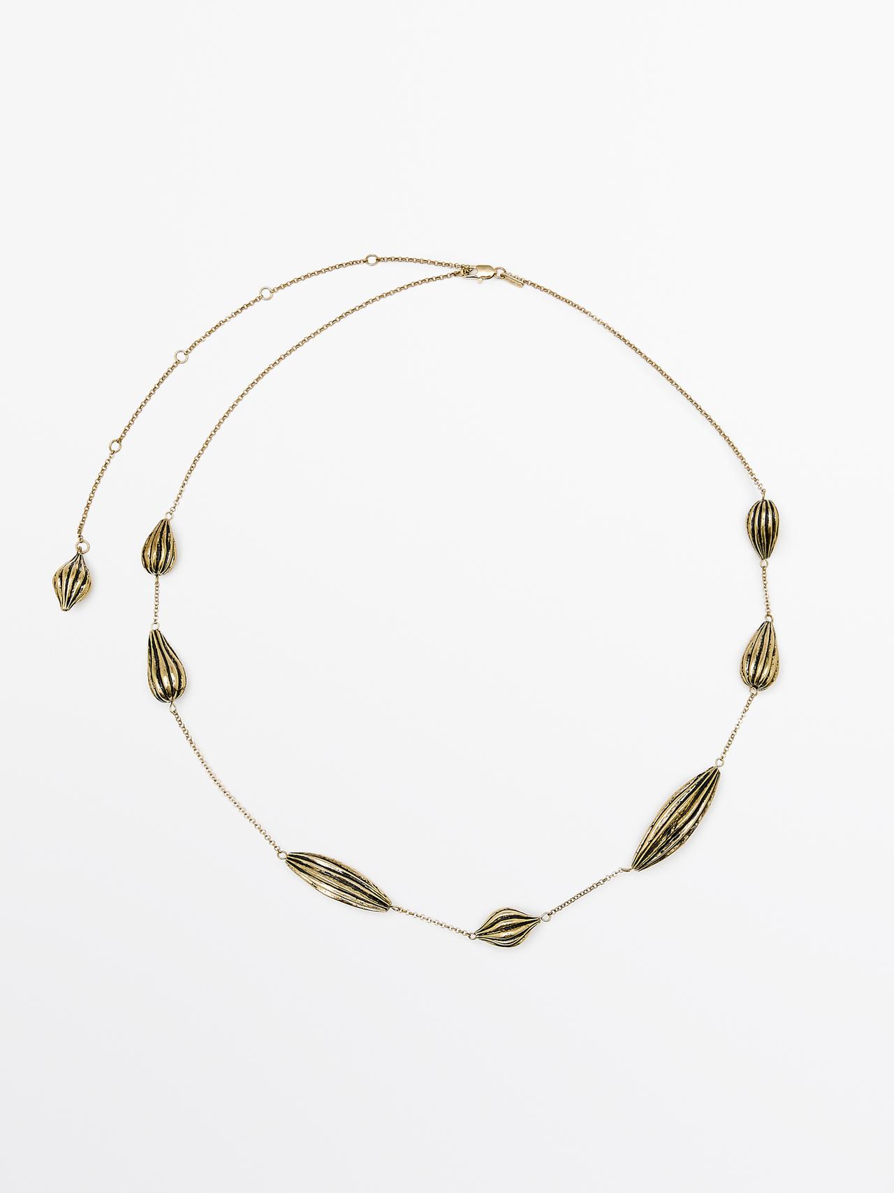 Massimo Dutti - Dame - Multianvendeligt Kakaobælte - Guld - 01