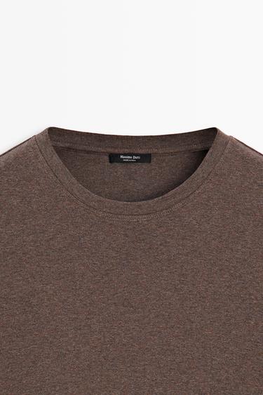 100% cotton long sleeve T-shirt — MOLE BROWN 8