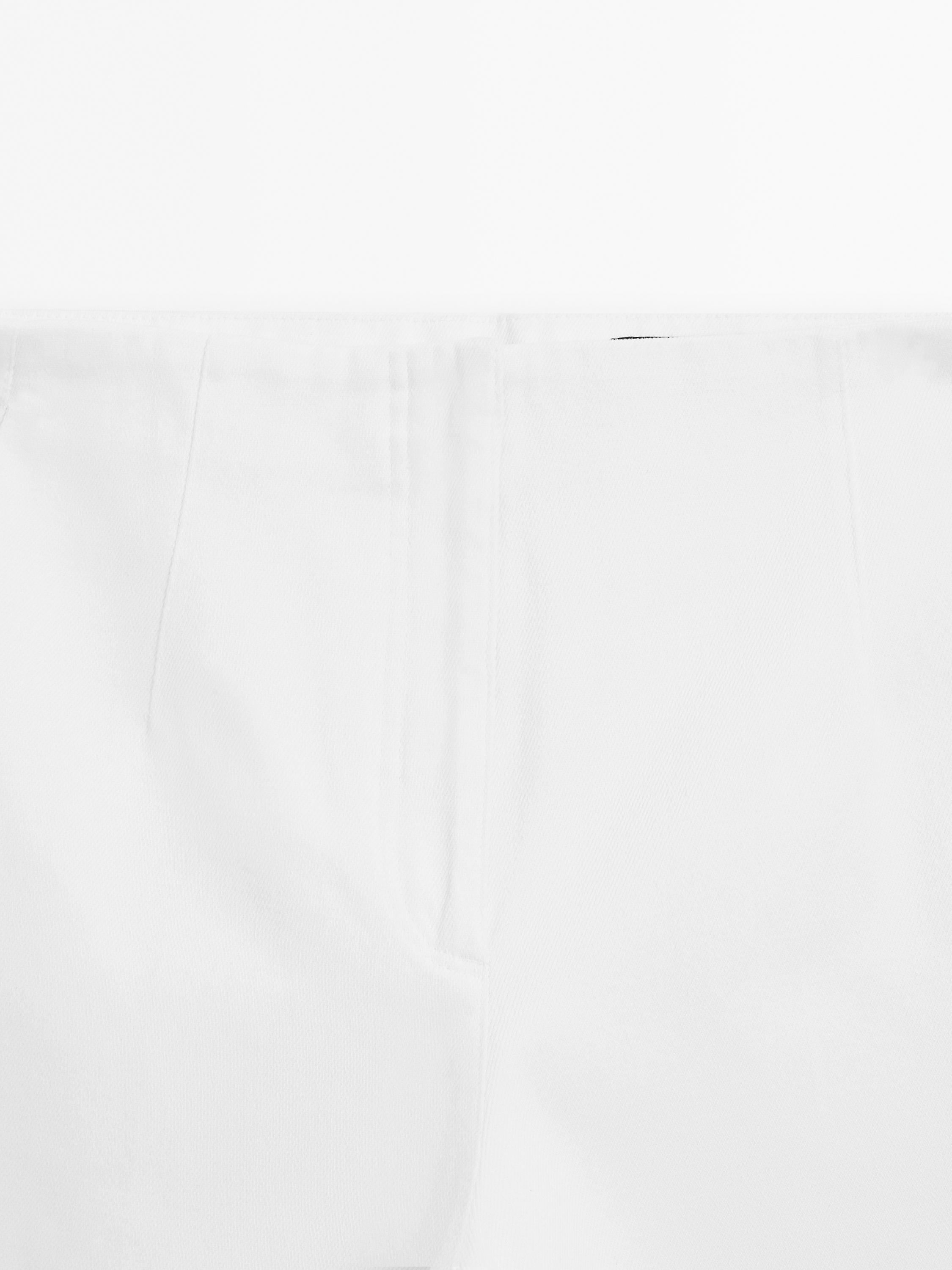 Wide-leg cotton trousers with no waistband