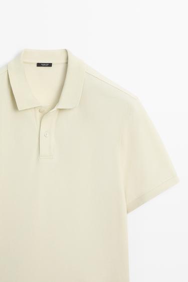 Micro-textured cotton piqué polo shirt — Green 4