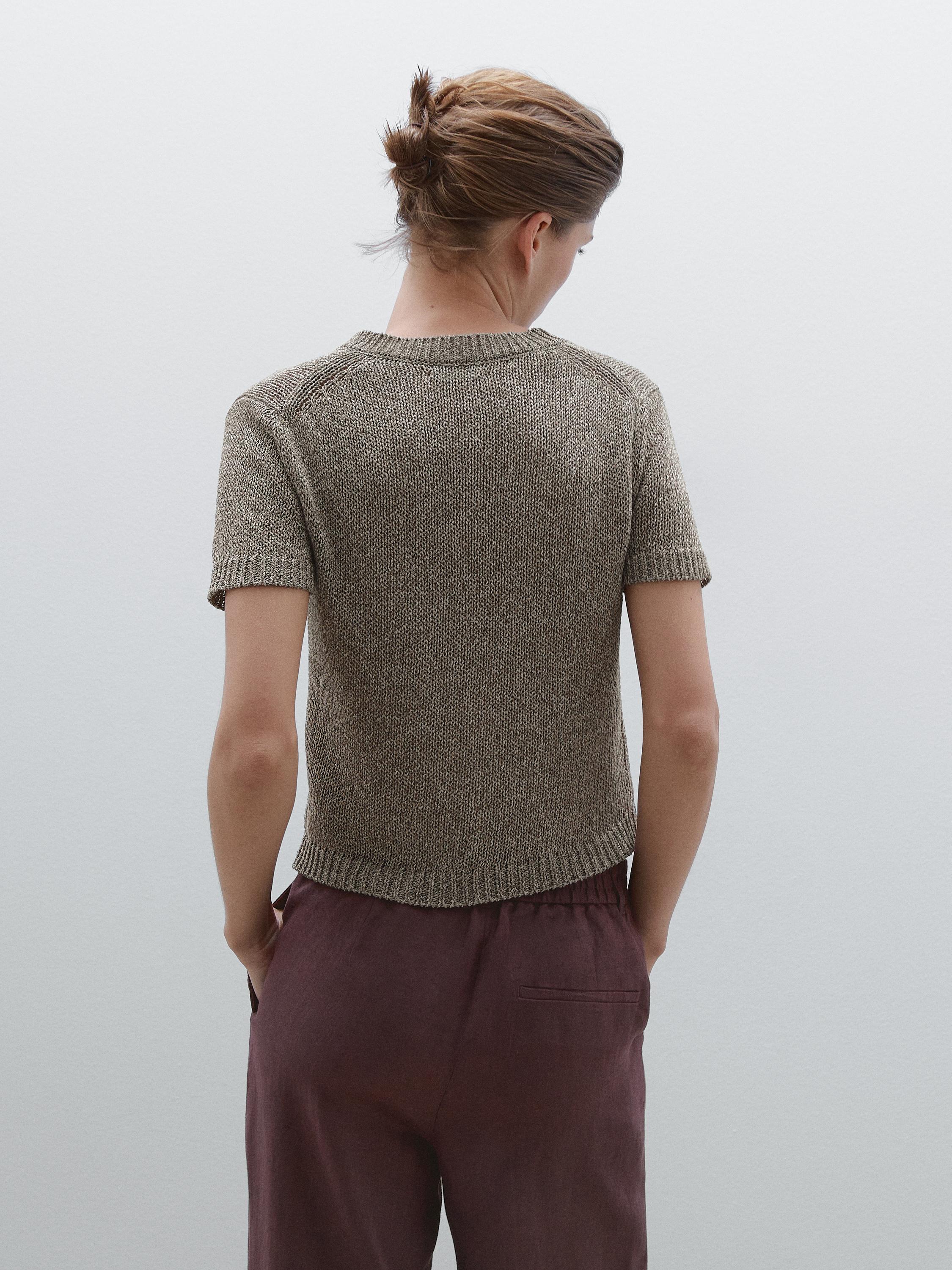 Pull en maille tissu fantaisie