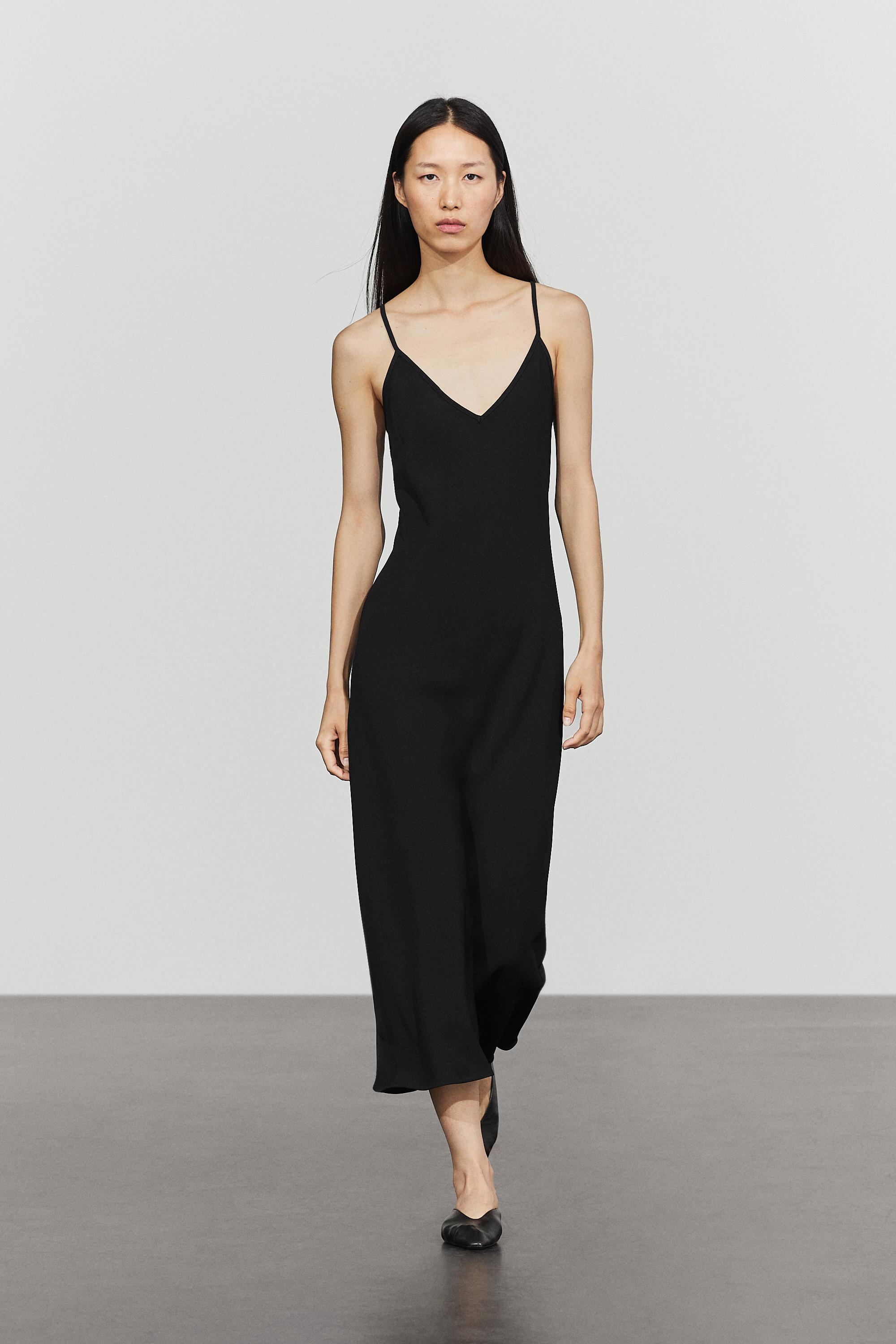 Flowing spaghetti strap midi dress