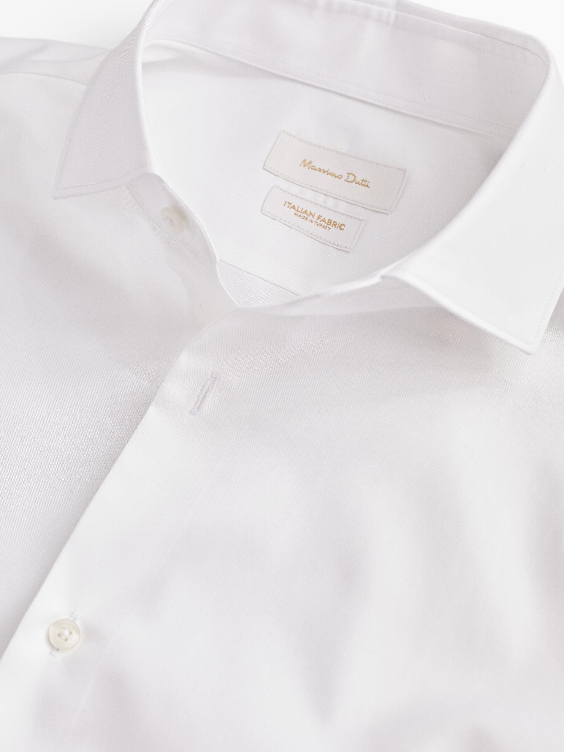 Camisa slim fit 100% algodão