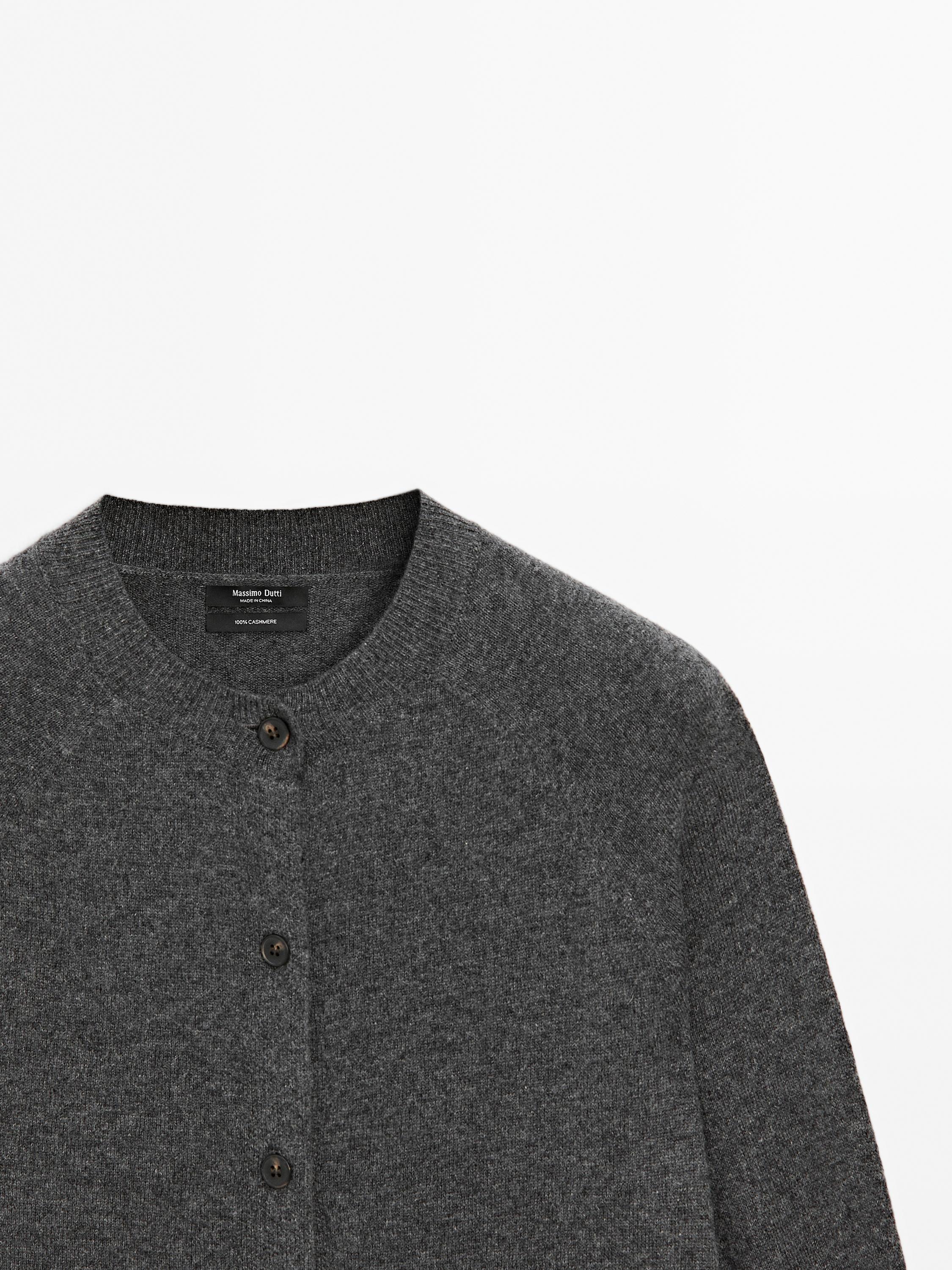 100% cashmere long sleeve cardigan